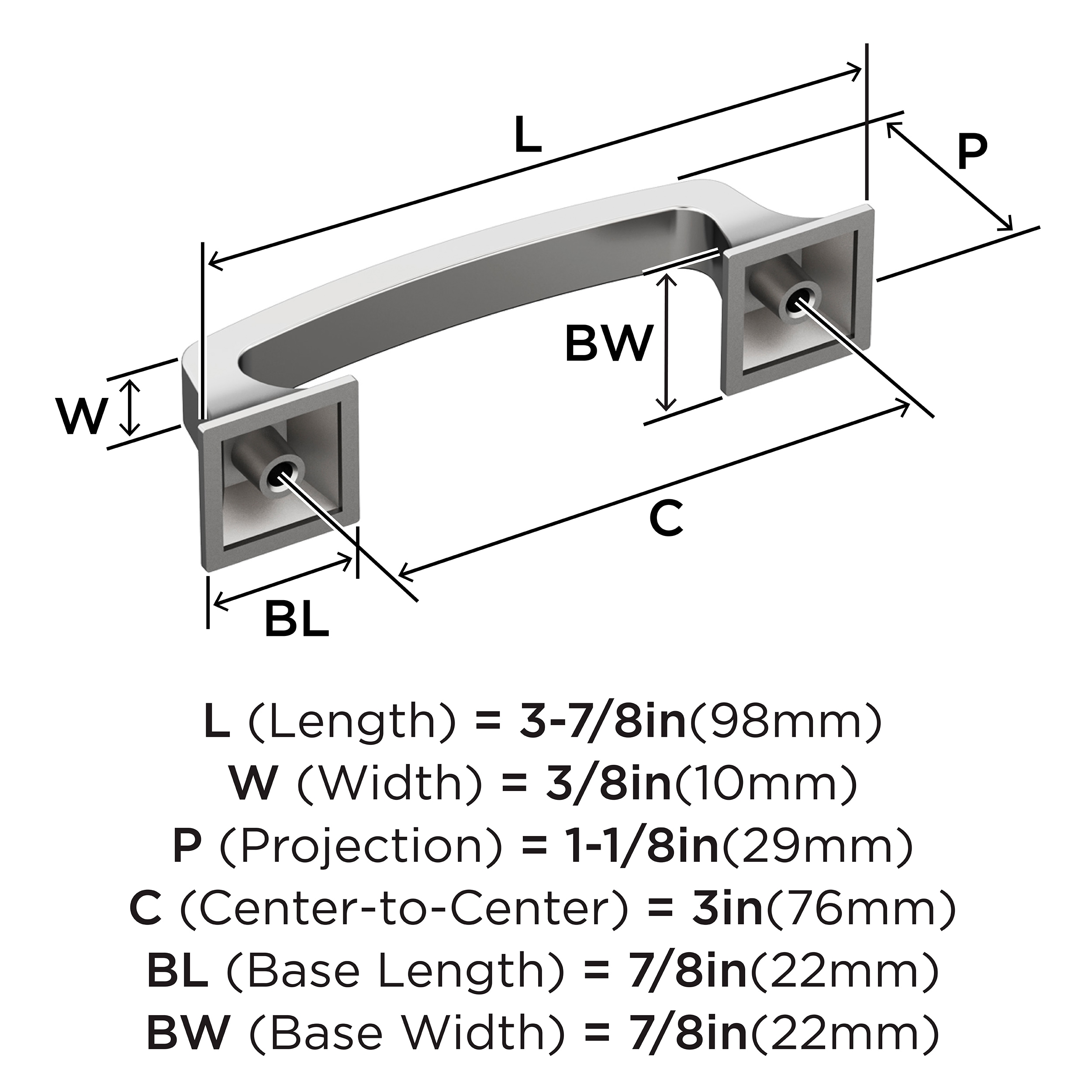 Amerock BP3677826 Cabinet-Pulls - View #4