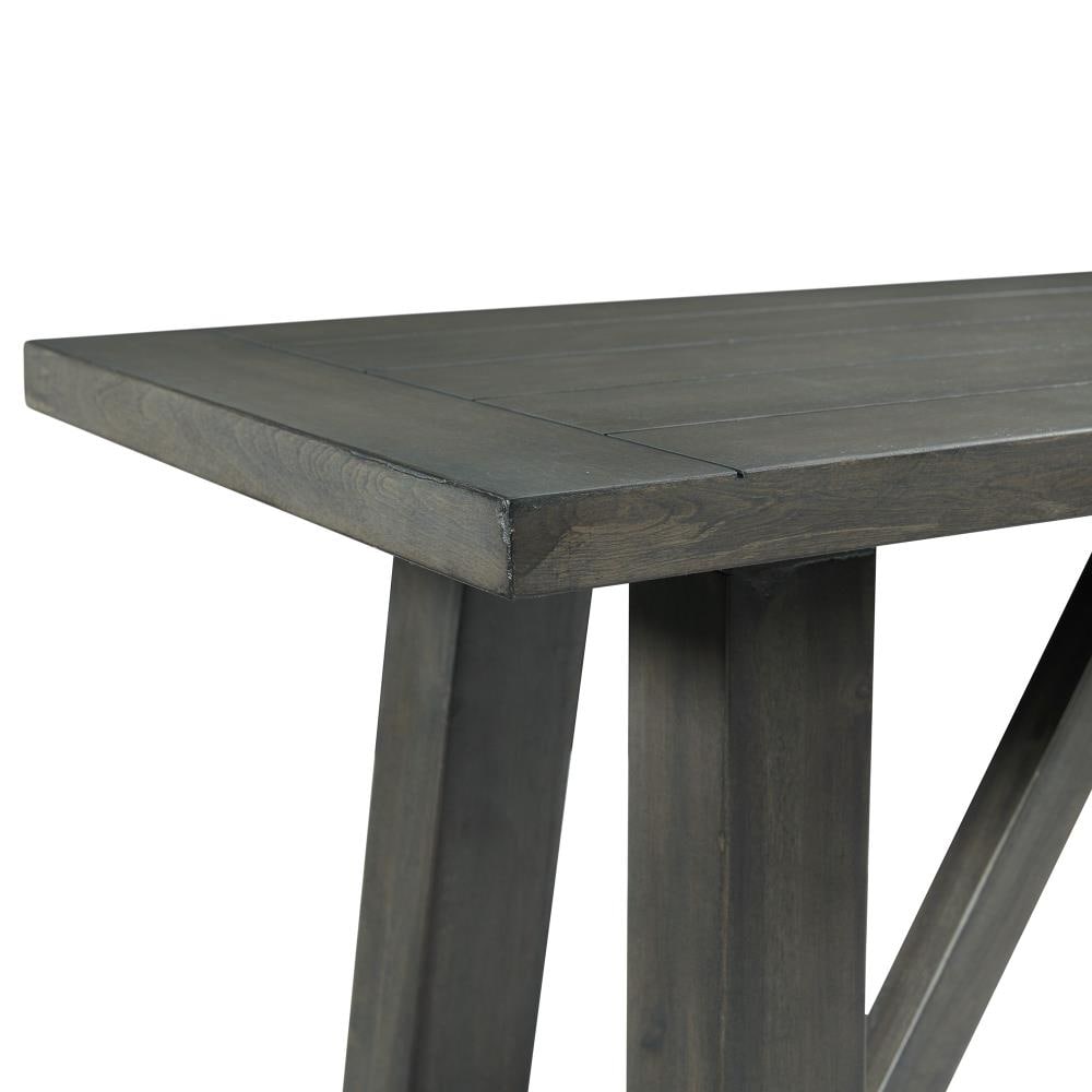 Rustic Gray 6PC Counter Height Farmhouse Dining Set with Bench
