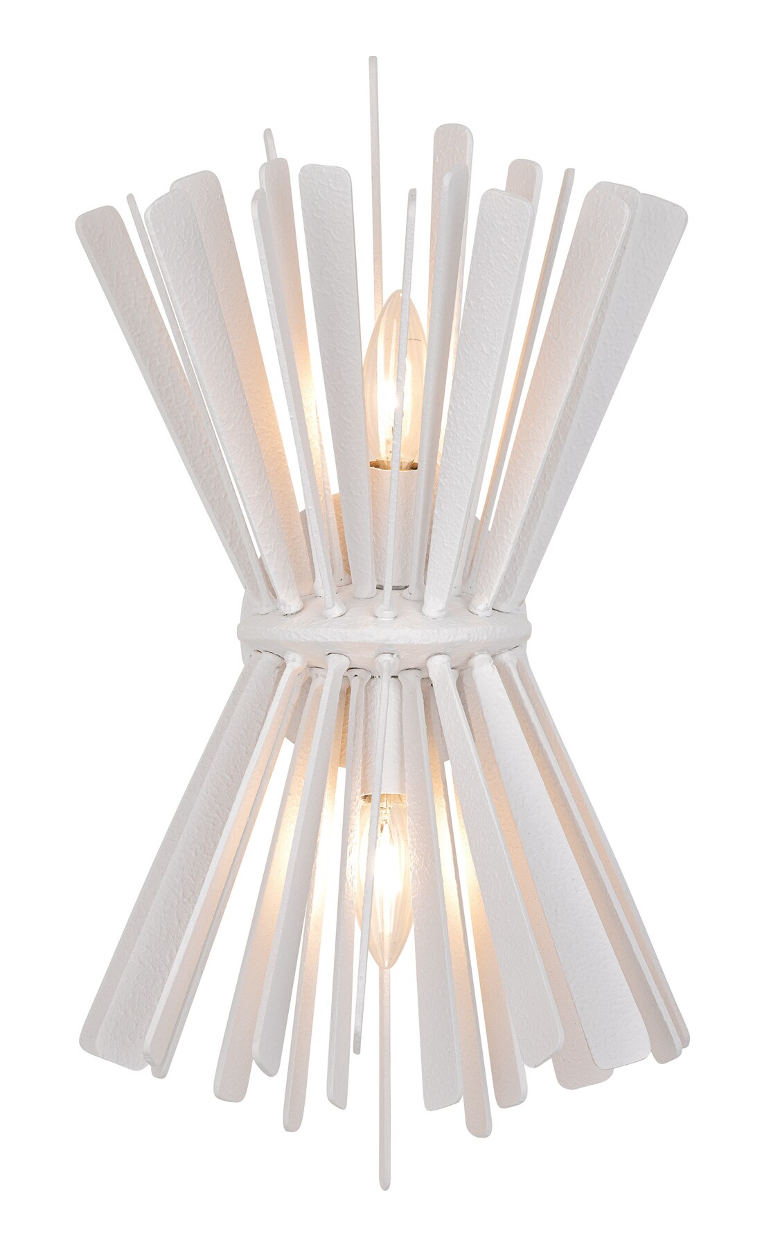 Metropolitan N1902-792 Confluence 11.25-in W 2 -Light Gloss White Craftsman Wall Sconce