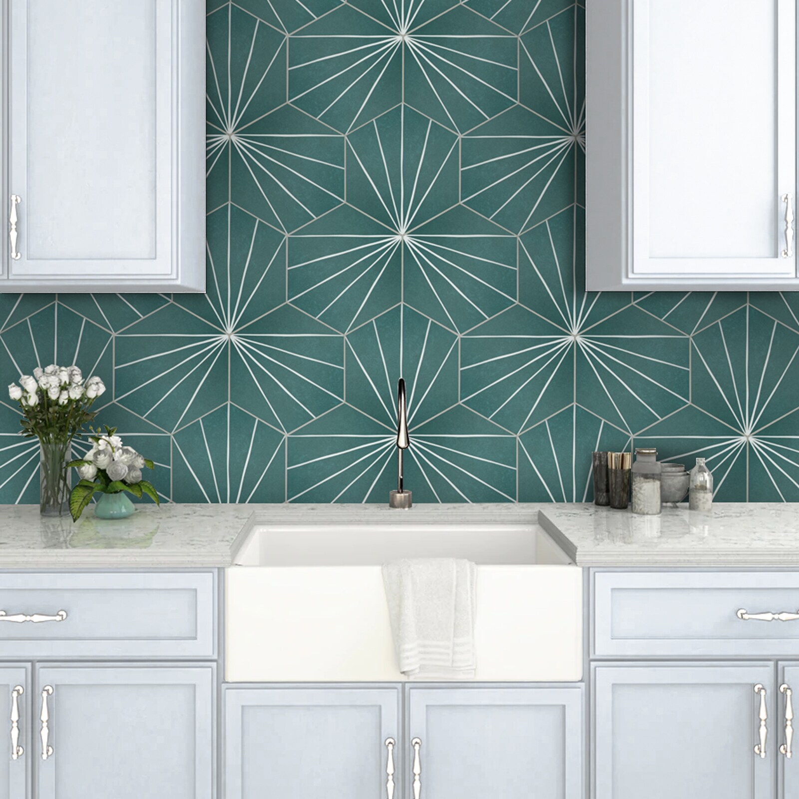 SUNWINGS HEXL-GRE-45PCS Ceramic-Tile - View #4