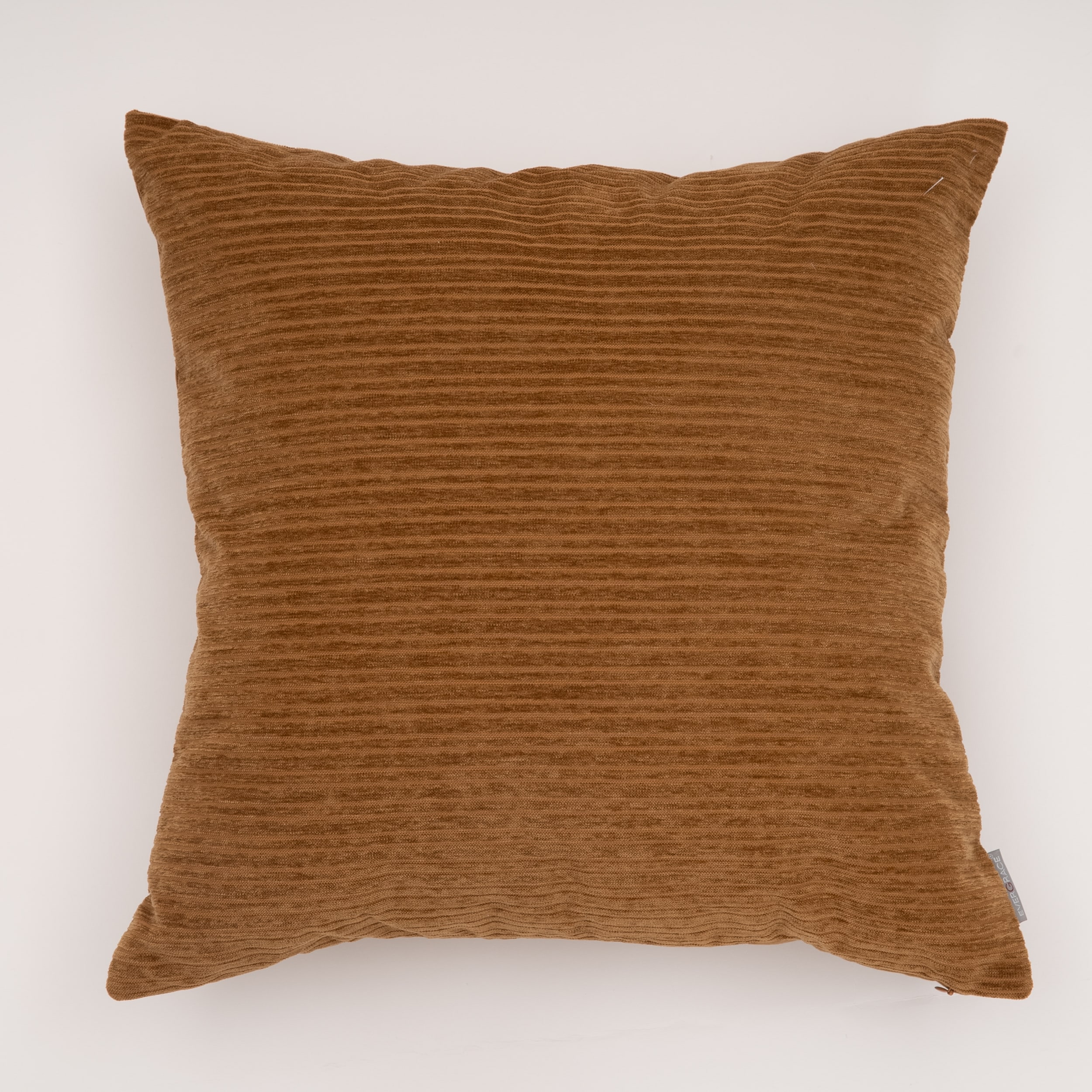 EVERGRACE EG7266240 Opulence 20-in x 20-in Sudan Brown Square Indoor Decorative Pillow