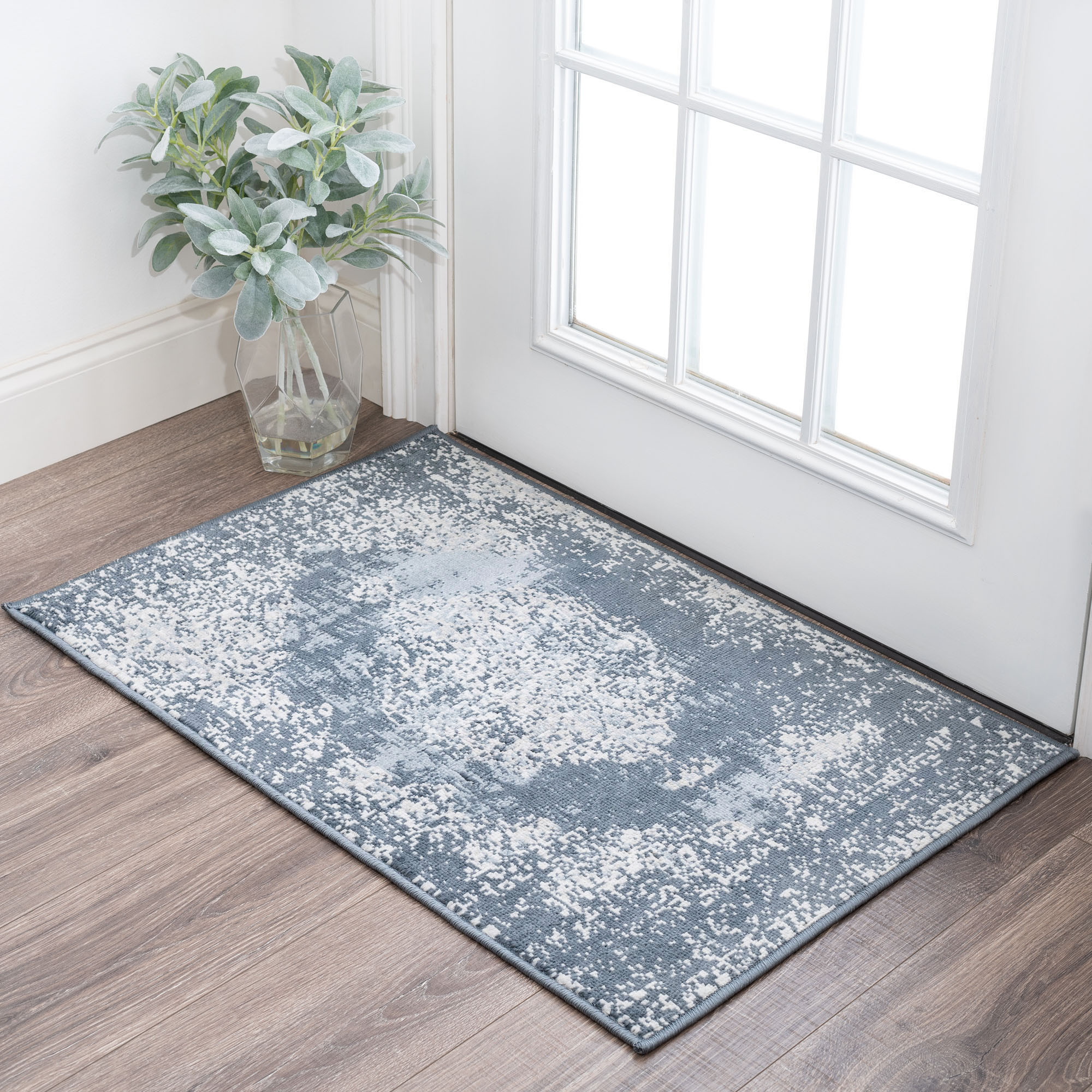 Tayse NEX1101 2X3 Nexus 2 x 3 (ft) Loomed Polypropylene Blue Rectangular Indoor Throw rug