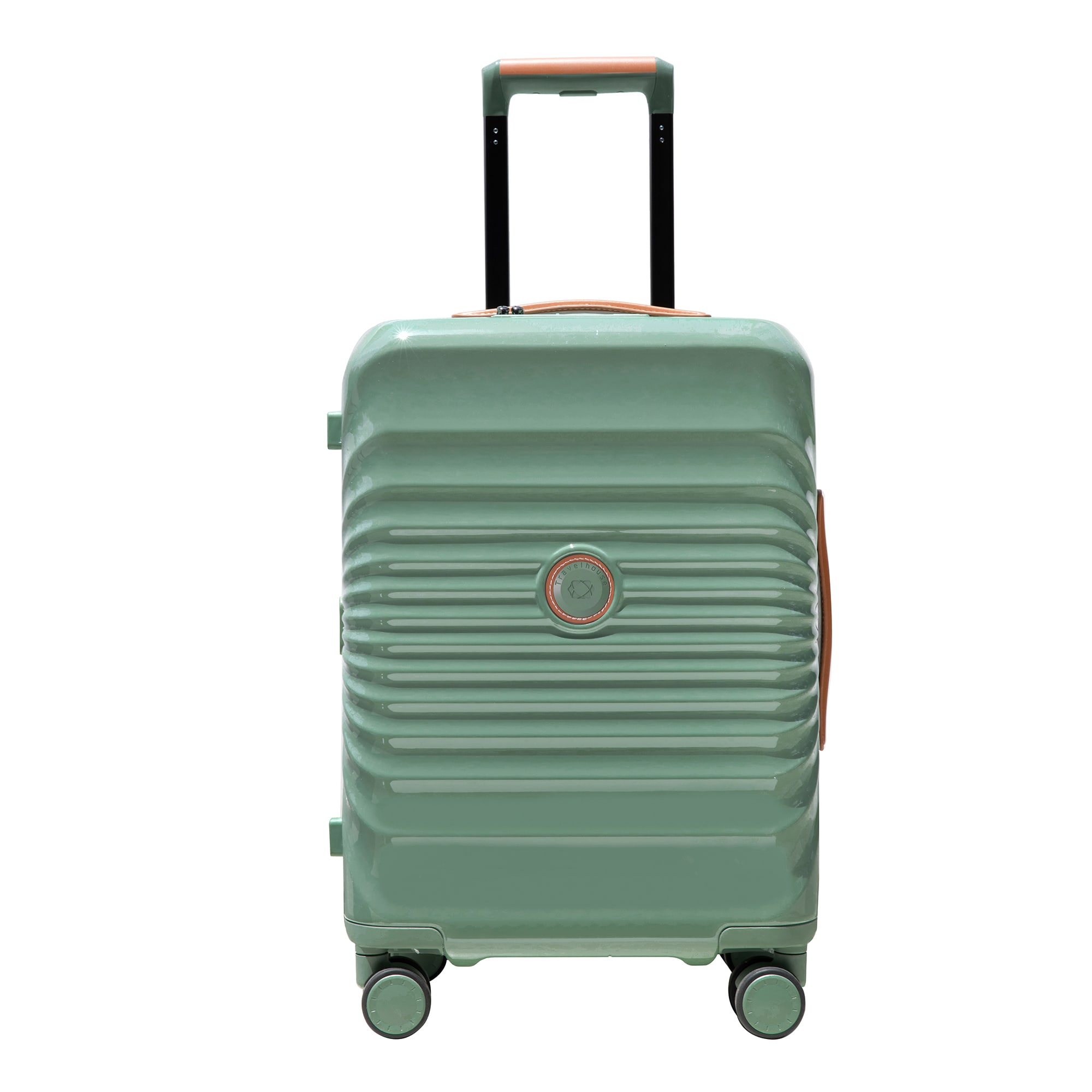 SINOFURN SYD9400005GN 19.3x11.4x26.8 Green Plastic Hardshell Suitcase