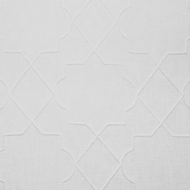 Sheer Rod Pocket Curtain Panel Pair, Design Decor Curtains Aberdeen White