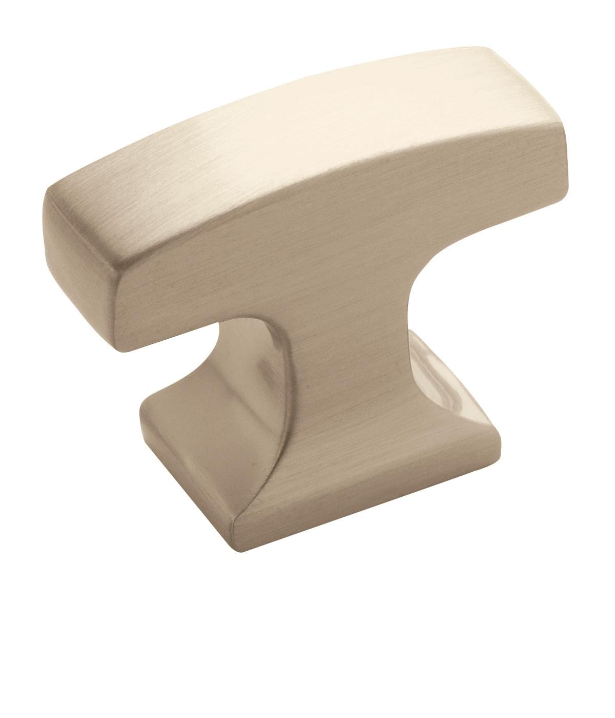 Brushed Nickel T-Handle Cabinet Knob with Mounting Hardware