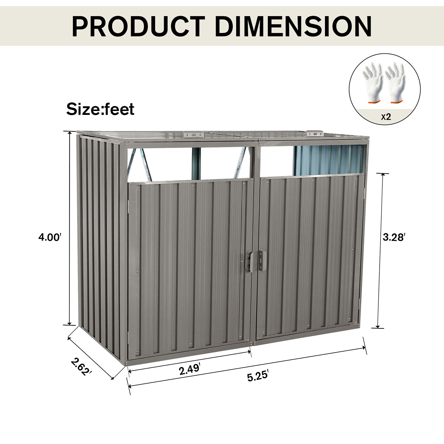 GZMR GR-W54888 Metal-Storage-Buildings-Sheds - View #11