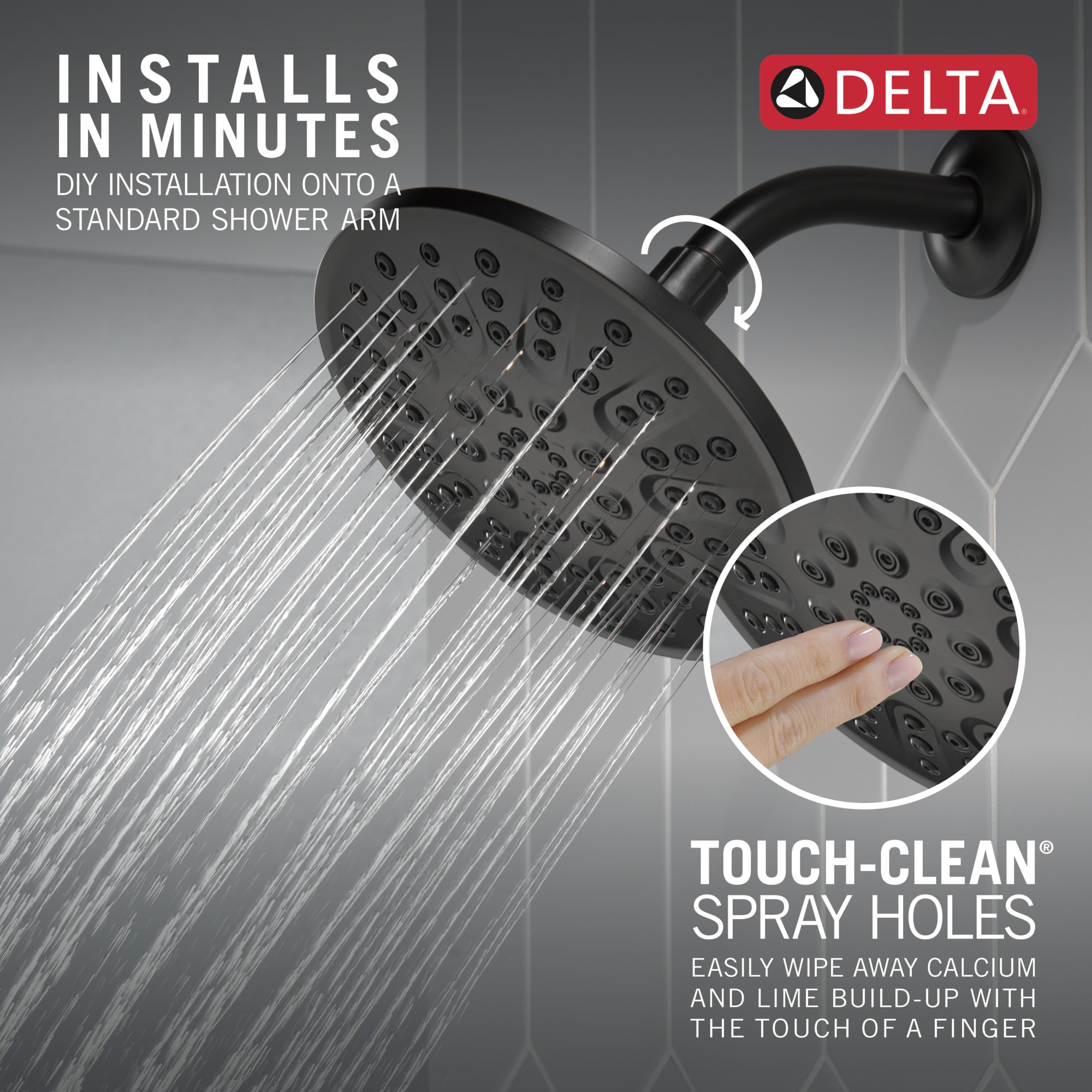 Delta 75617BL Fixed-Showerhead - View #4