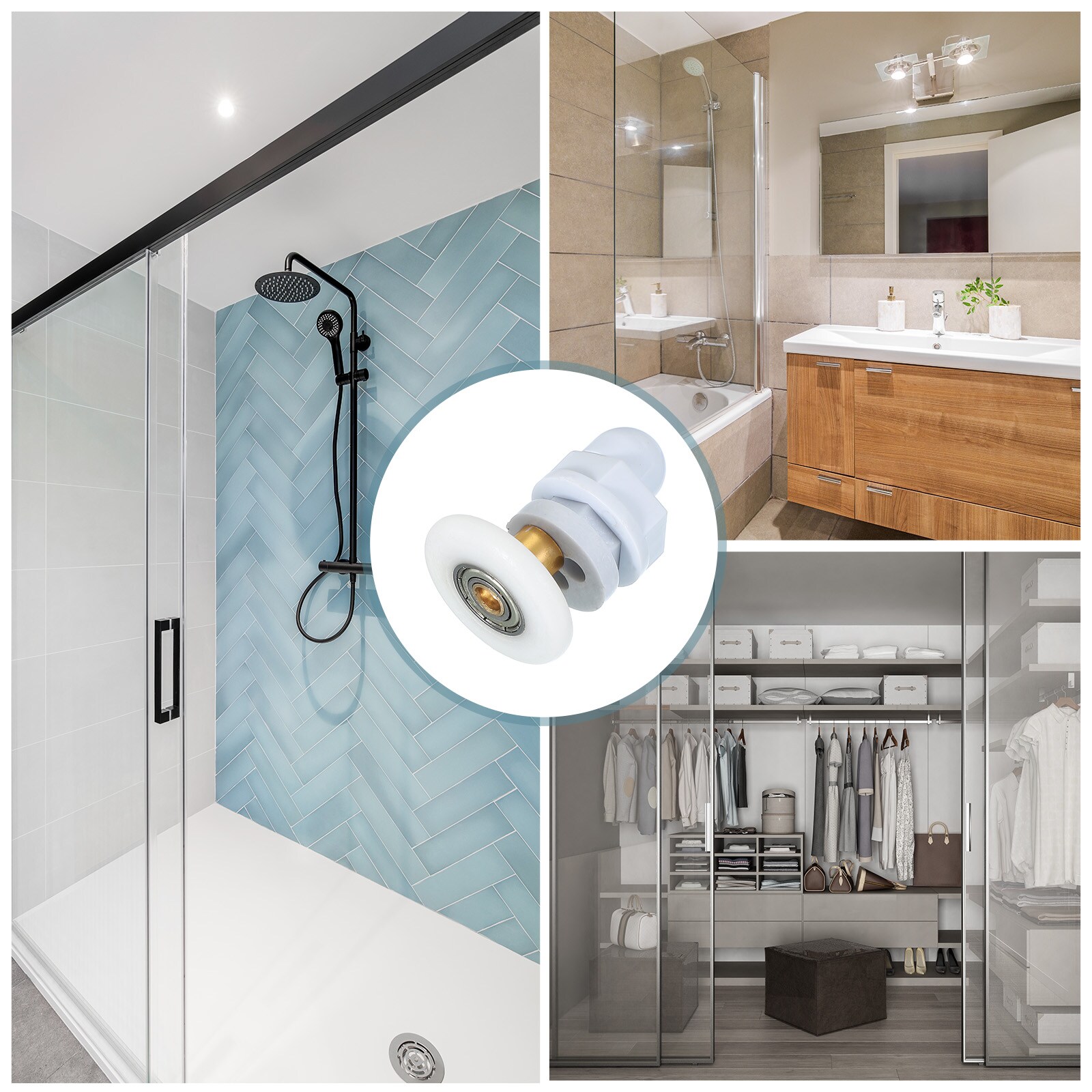 Unique Bargains S25093000UX9354 Tub-Shower-Door-Rollers - View #6