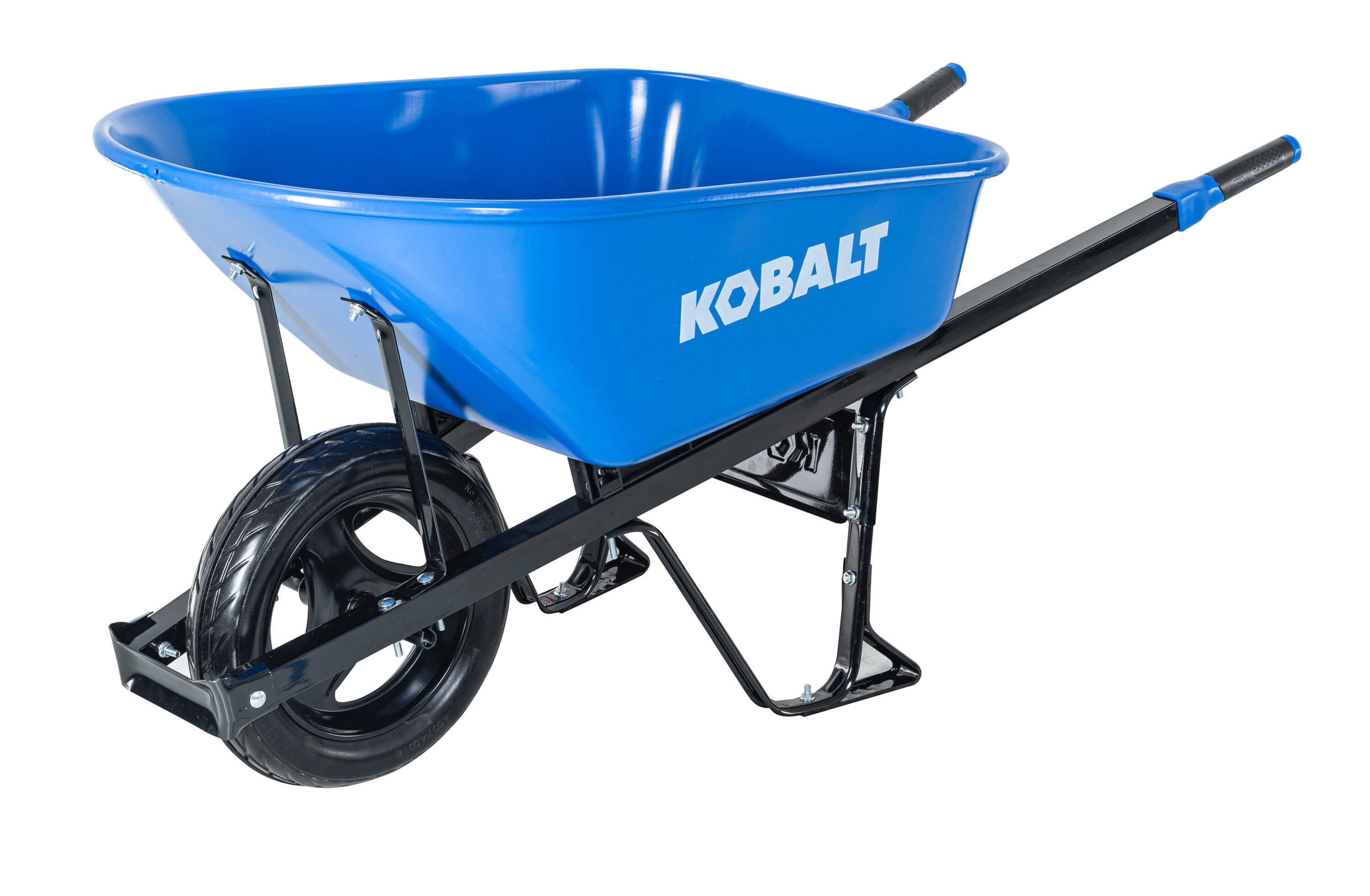 Kobalt 6-cu ft 1 Wheel Steel Push Wheelbarrow Flat-Free Tire P6-SF-K 34402 Sansujyuku sansujyuku.com