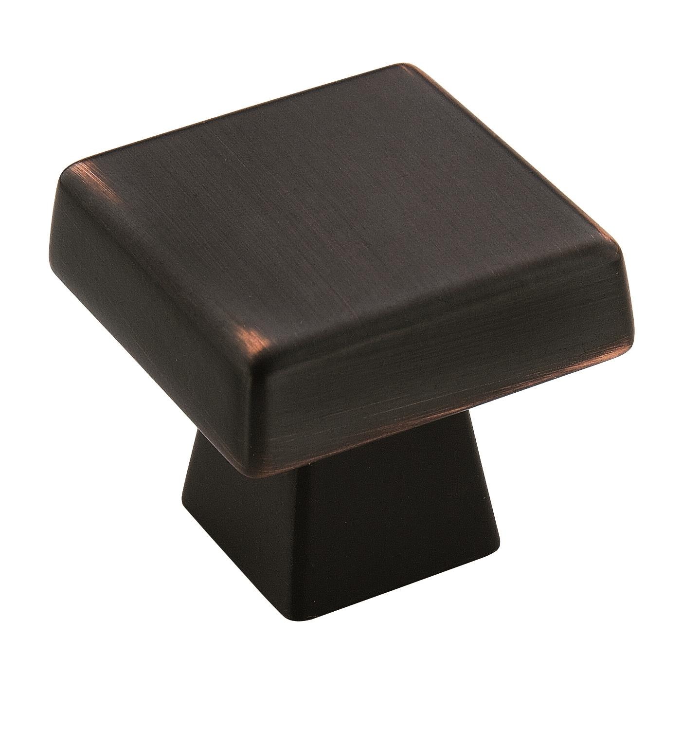 Amerock BP55273ORB Blackrock 1-1/2-in Oil Rubbed Bronze Square Transitional Cabinet Knob