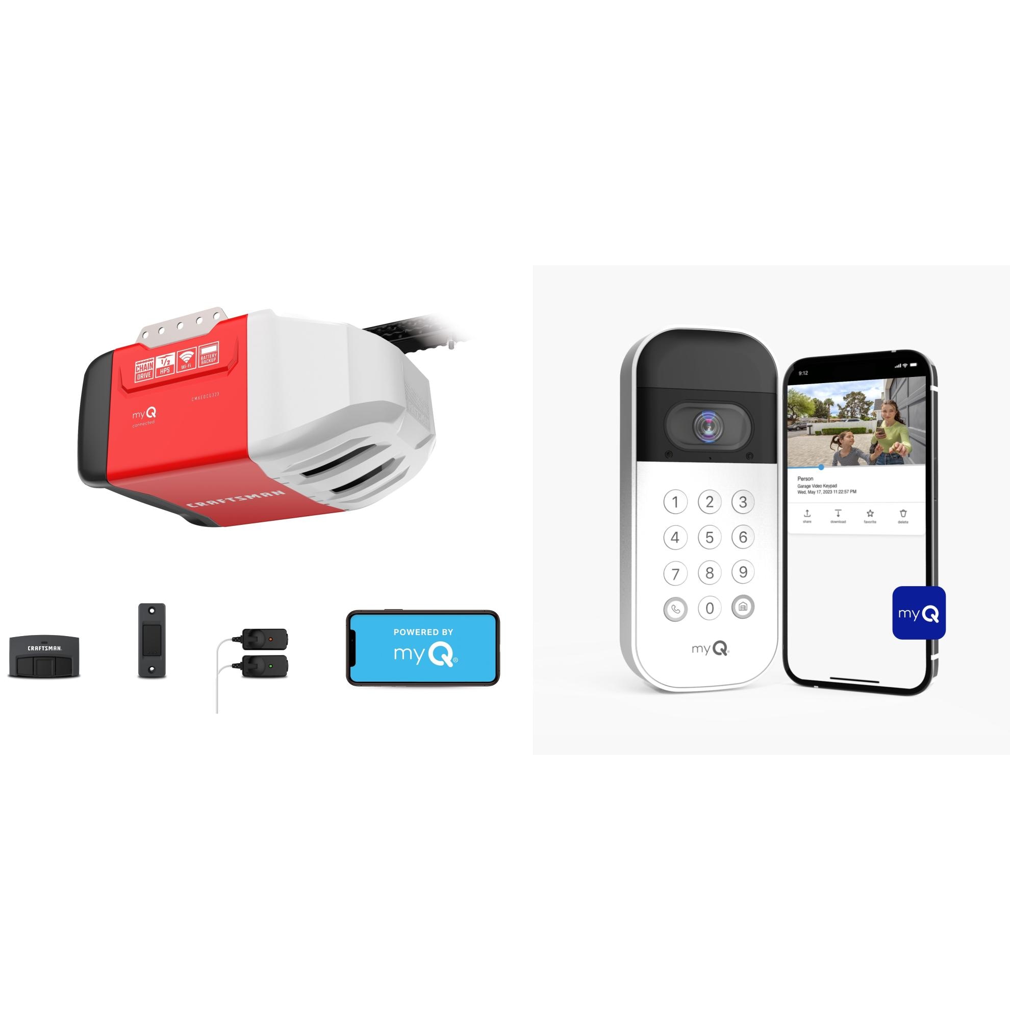 CRAFTSMAN 0.5-HP Smart Chain Drive Garage Door Opener with MyQ