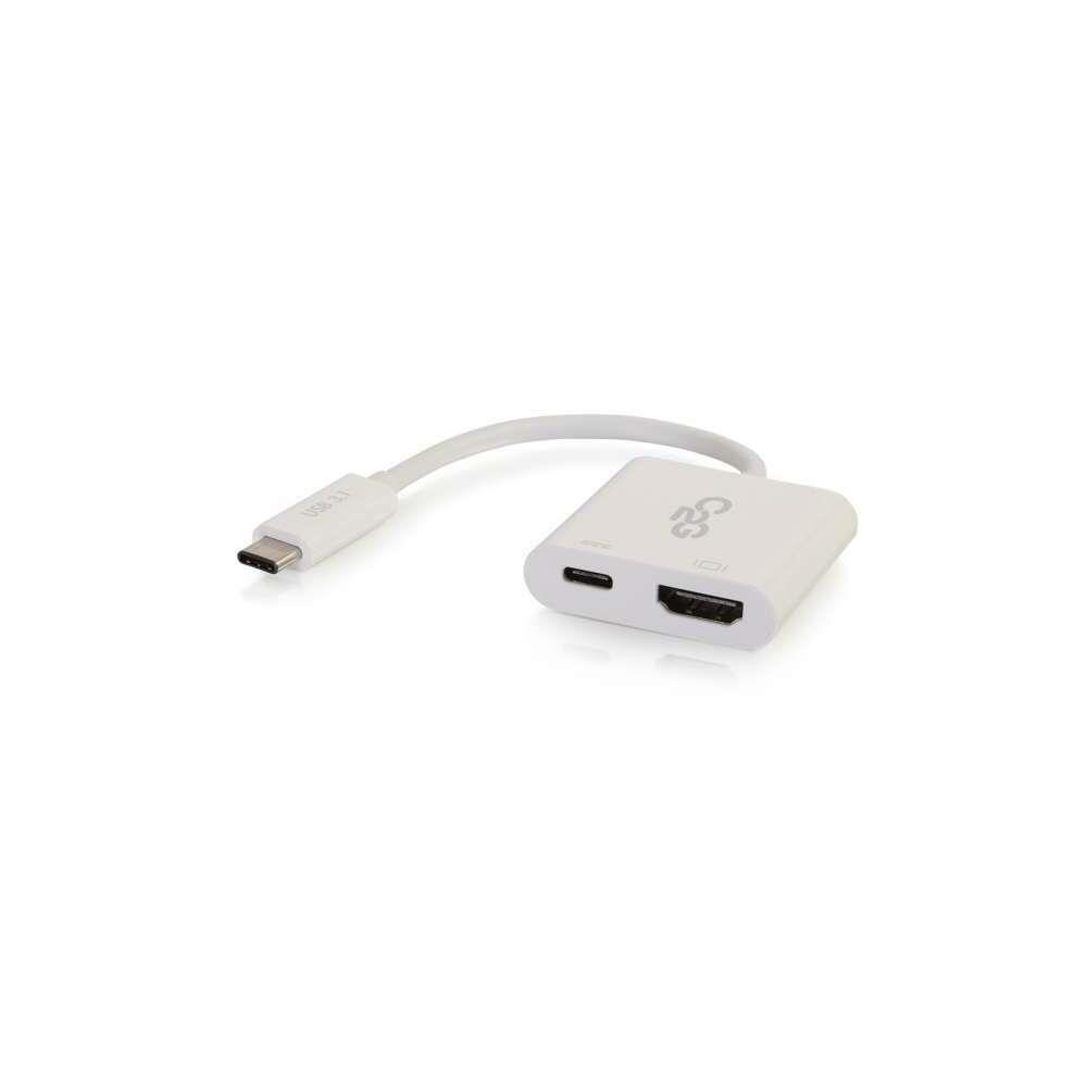 ProPlus ZX9TCHQ185 USB-C to HDMI Audio and Video Adapter Converter with Power Delivery- White