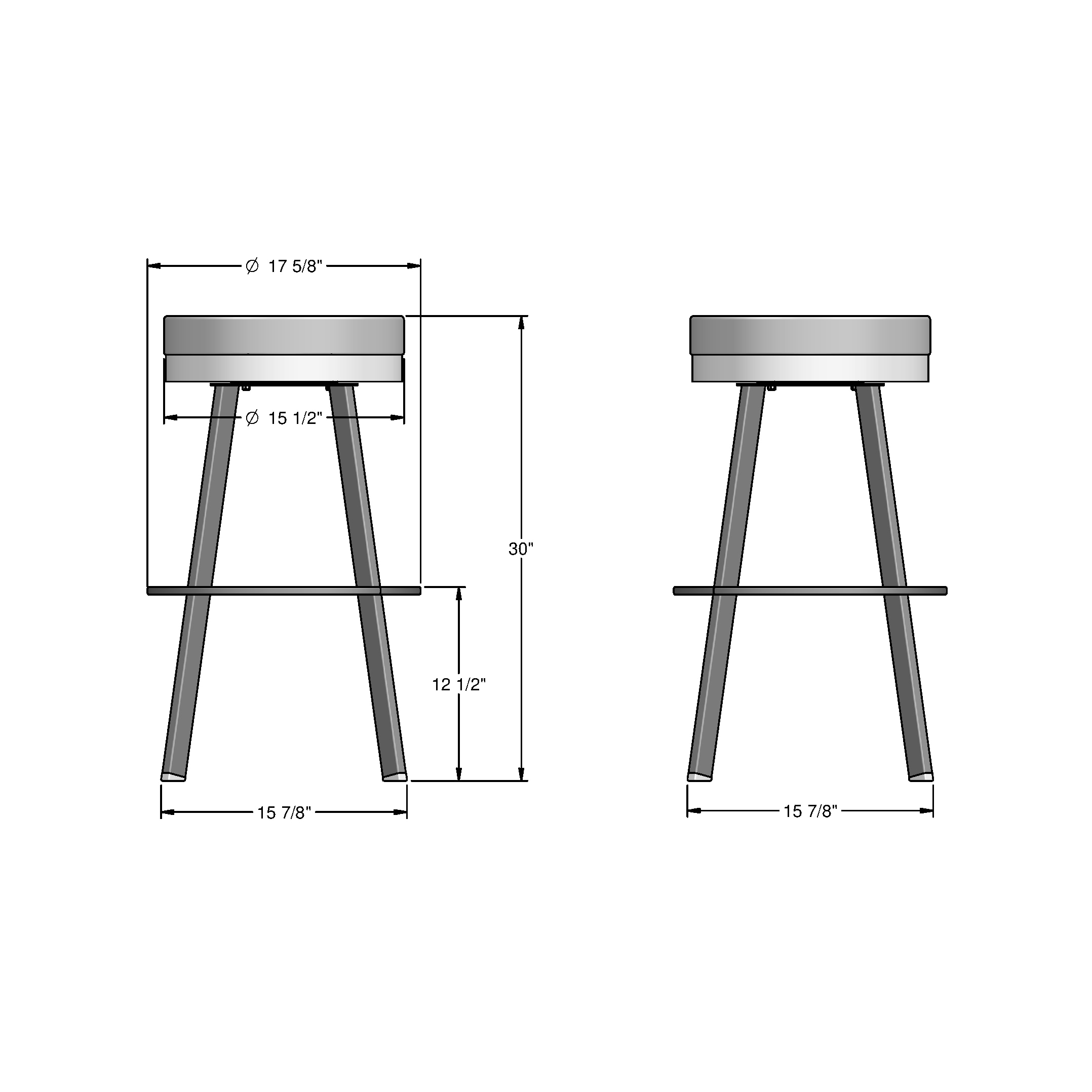Amisco 42444-30WE/1B25HFF4 stools - View #5