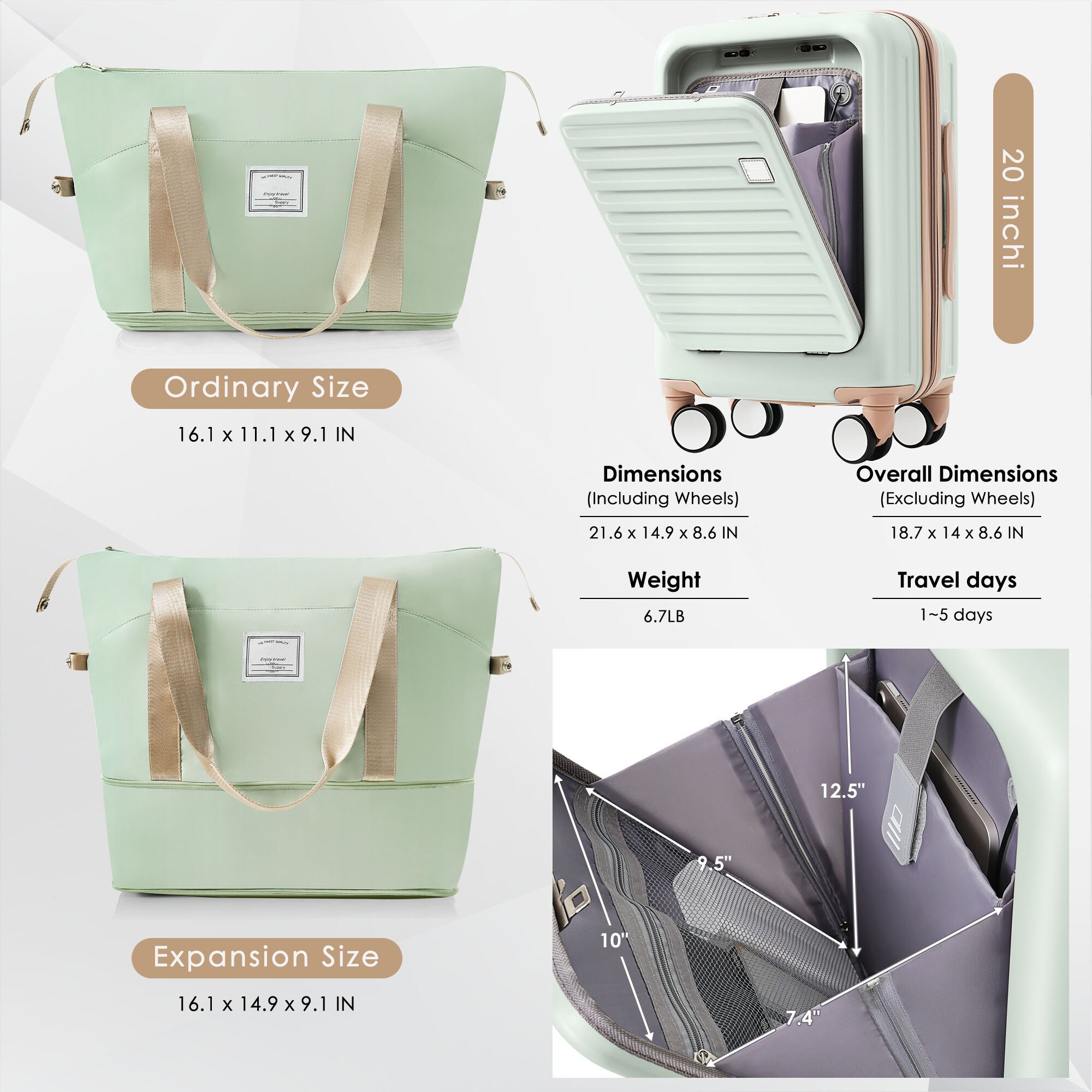 Bybafun YD9600057 Luggage-And-Luggage-Sets - View #7