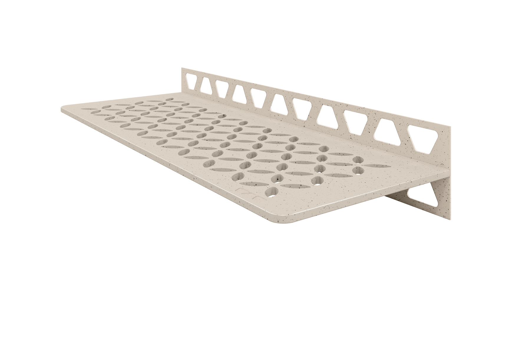 Schluter Systems SWS1D5TSI Shelf Rectangular Wall Floral Ivory