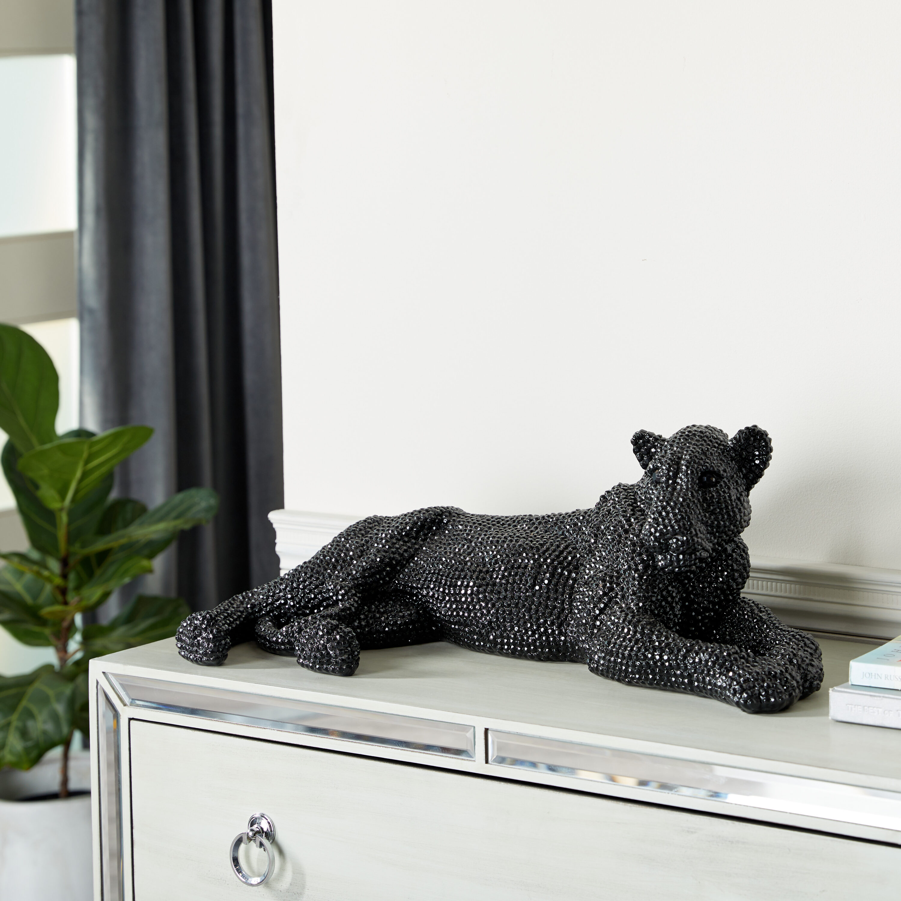 Grayson Lane 73389 Black Stone Glam Sculpture