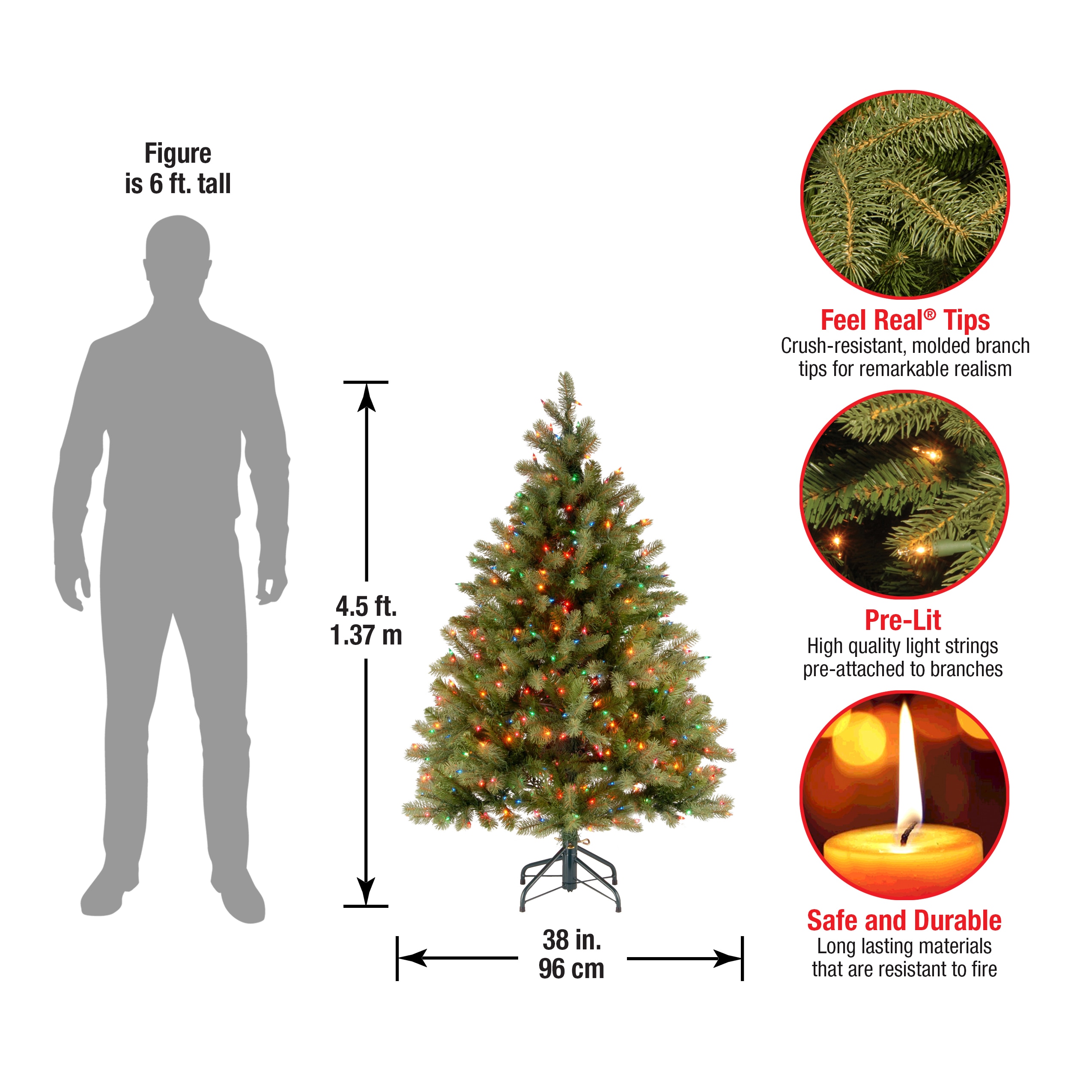 National Tree Company PEDD1-325-45 Artificial-Christmas-Trees - View #5