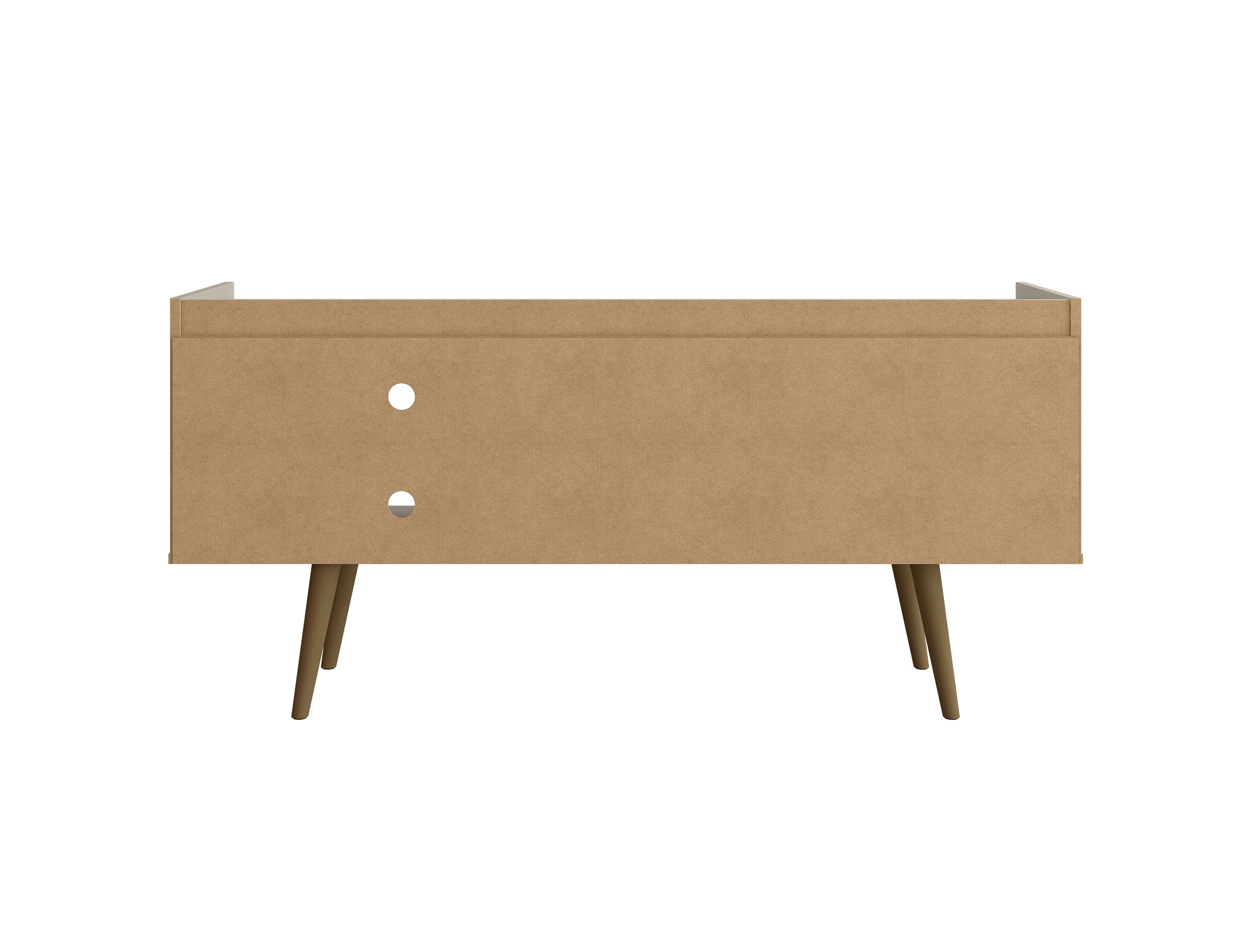 Bogart 53.54" Off-White Mid-Century Modern TV Stand with Cabinet