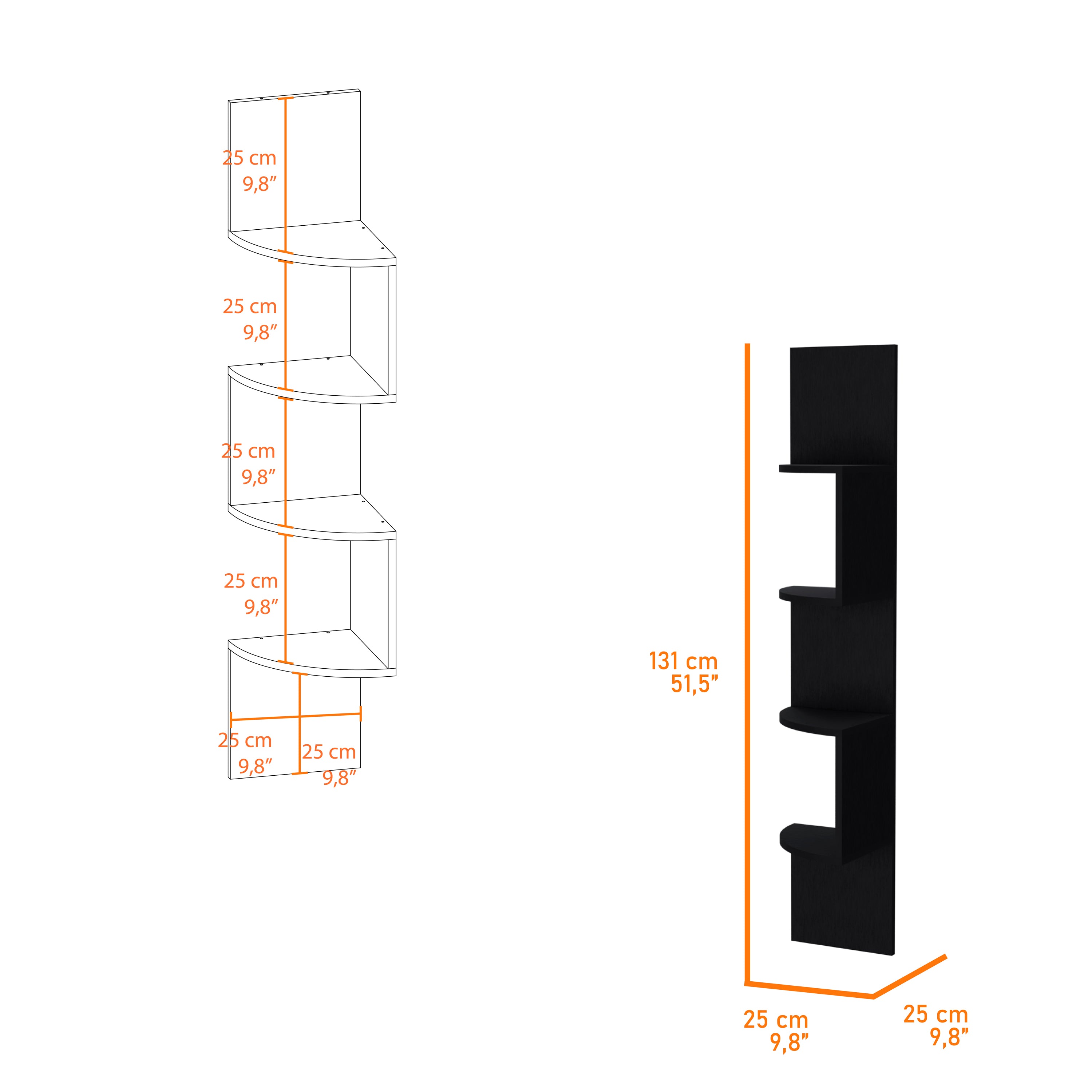 LUXEYARD DS-X-43-SHLE77 Wall-Mounted-Shelving - View #4
