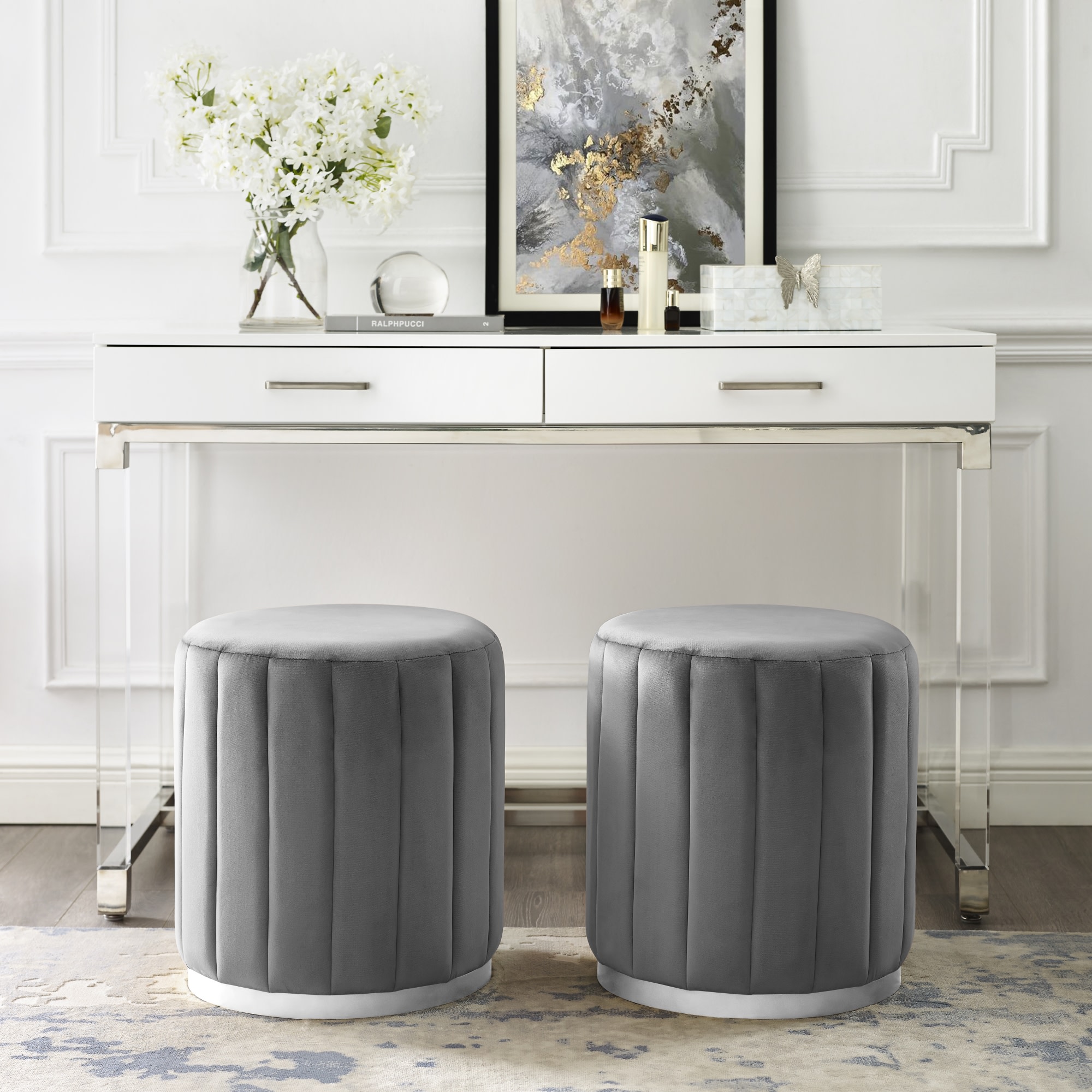 Nicole Miller NON135-02GS-LS Indoor-Ottomans - View #8