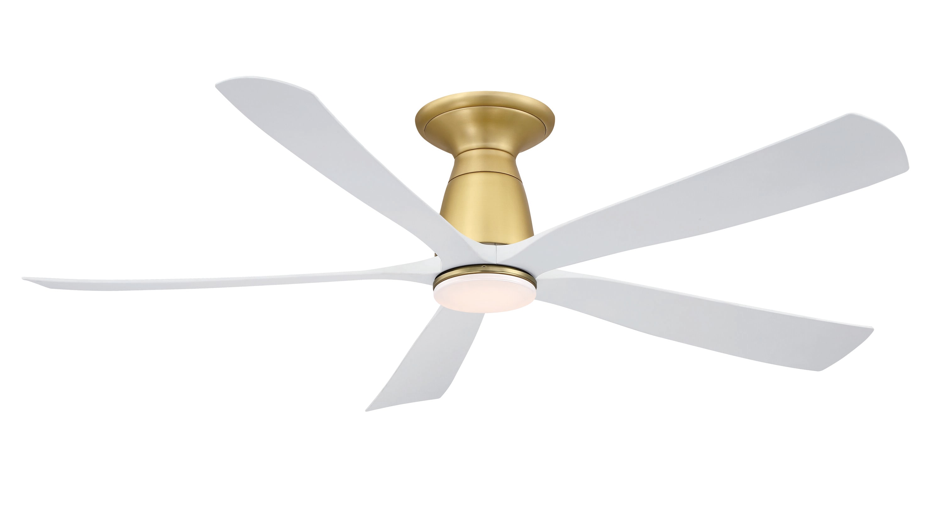 Fanimation Wrap Custom 52-in Matte White with Weathered Wood Blades Color-changing Integrated LED Indoor/Outdoor Smart Ceiling Fan with Light and Remote (3-Blade) FPD8530MW-52WE-LK Sansujyuku sansujyuku.com