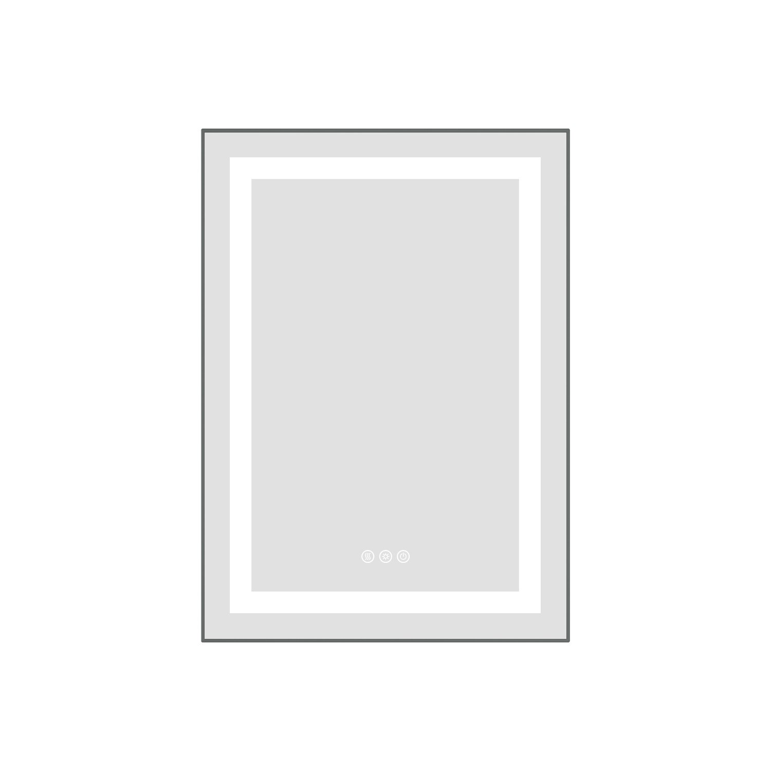 20x28IN LED Bathroom Mirror Front Backlit Anti Fog 3 Color Dimmable Aluminum Frame