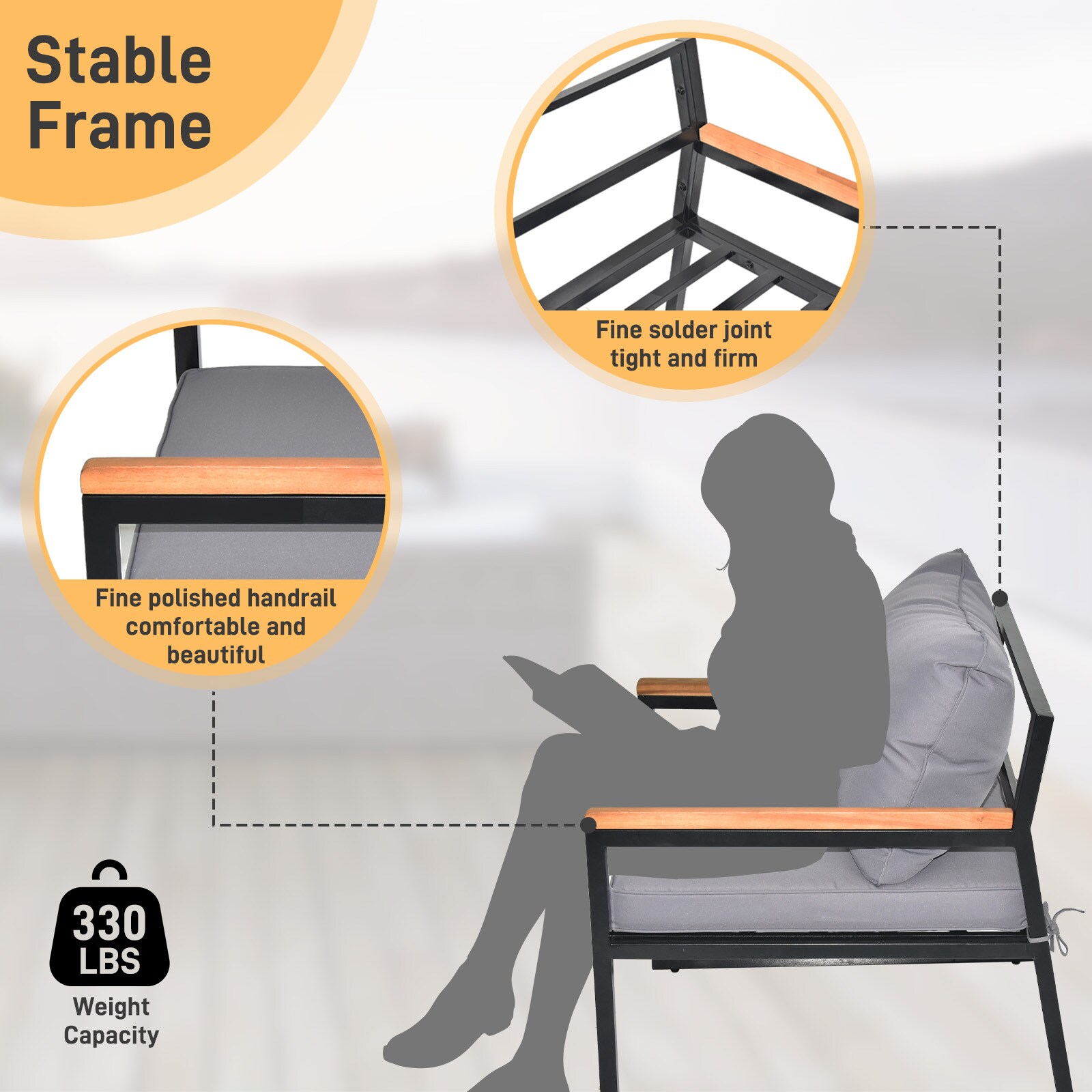 Winado LO1G56000723+724 Patio-Conversation-Sets - View #4