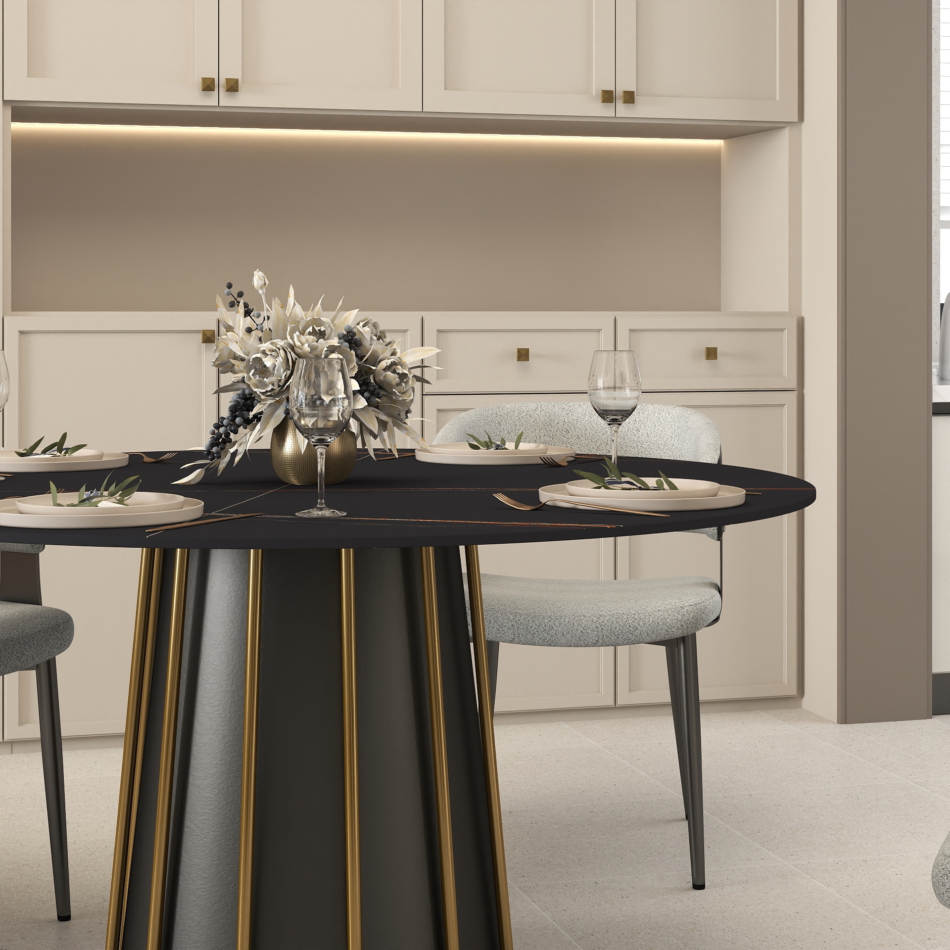 BuotiqHom DH-AT-135B-4B Dining-Tables - View #4