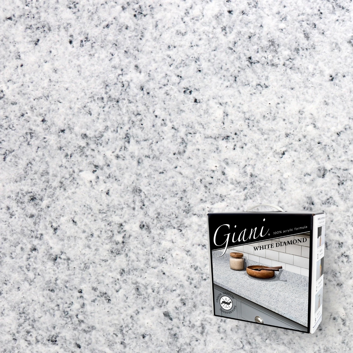 Giani FG-G2 WHT DI White Diamond High-gloss Countertop Refinishing kit ( 1-pint)