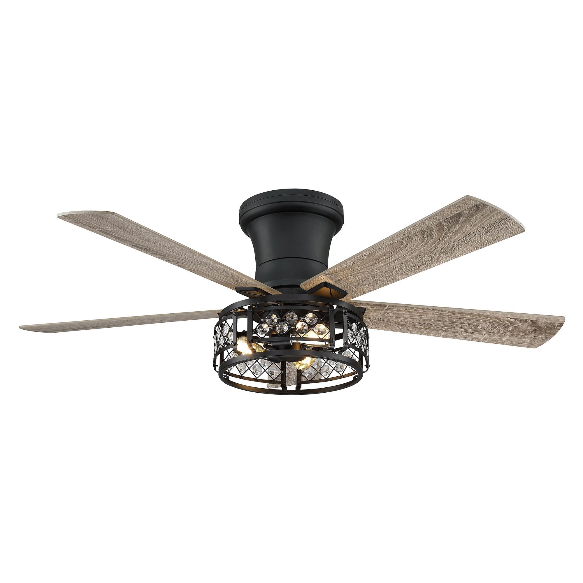 small ceiling fan with cage