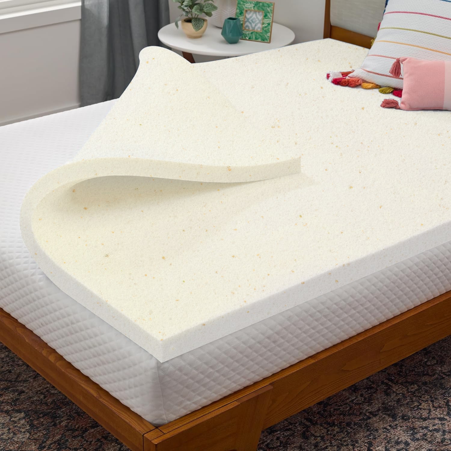 Glance 80 in D Memory Foam Queen Mattress Topper with Bed Bug Protection COP T1000G 5 0 at Lowes