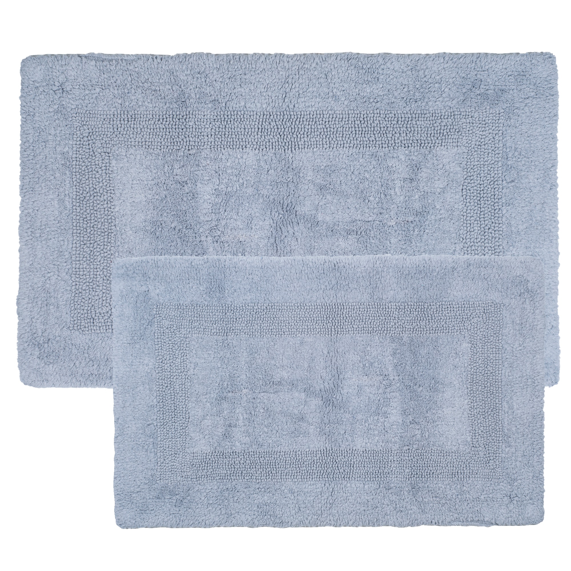 Hastings Home 2-Piece Bathroom Rug Set, White 22-in x 35-in White Cotton Bath  Rug in the Bathroom Rugs & Mats department at