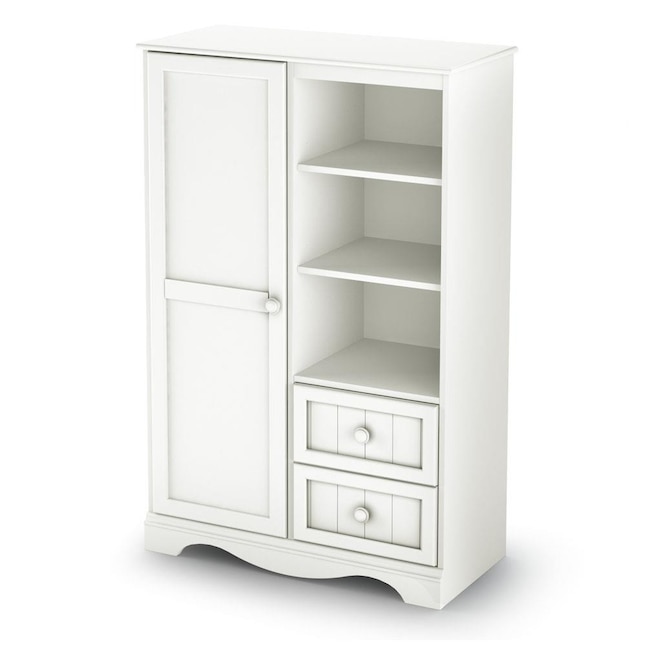 South S Furniture Savannah Pure, White Armoire And Dresser Set