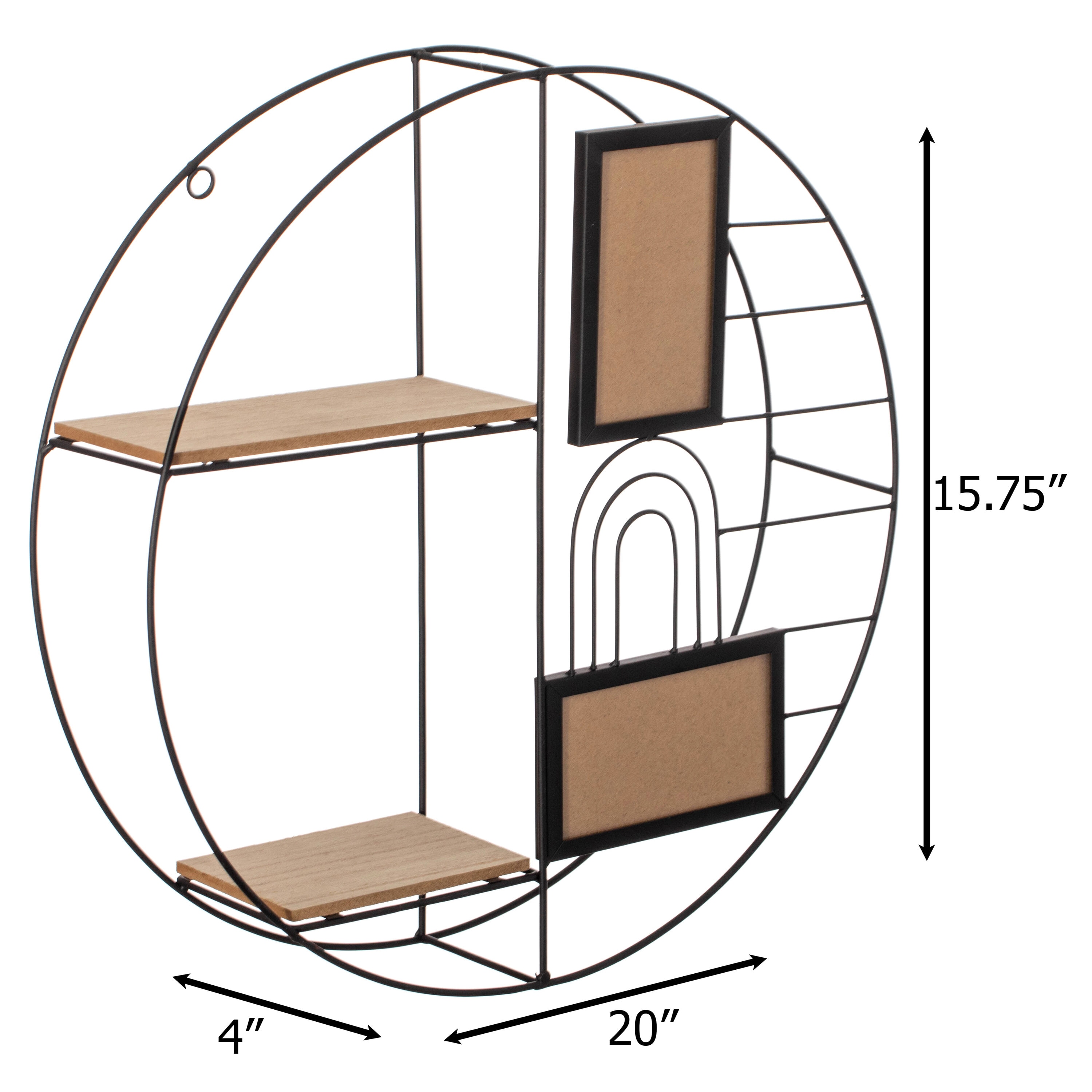 Vintiquewise QI004691.PHOTO.BK Wall-Mounted-Shelving - View #4