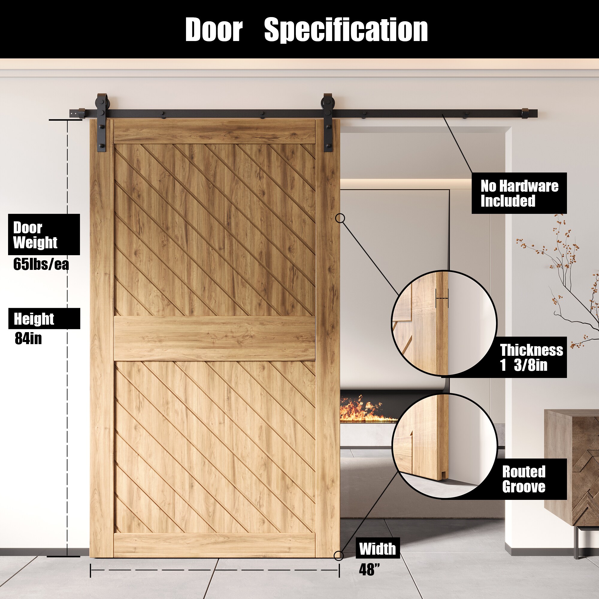 HOMACER XT2-4884 Barn-Doors - View #2