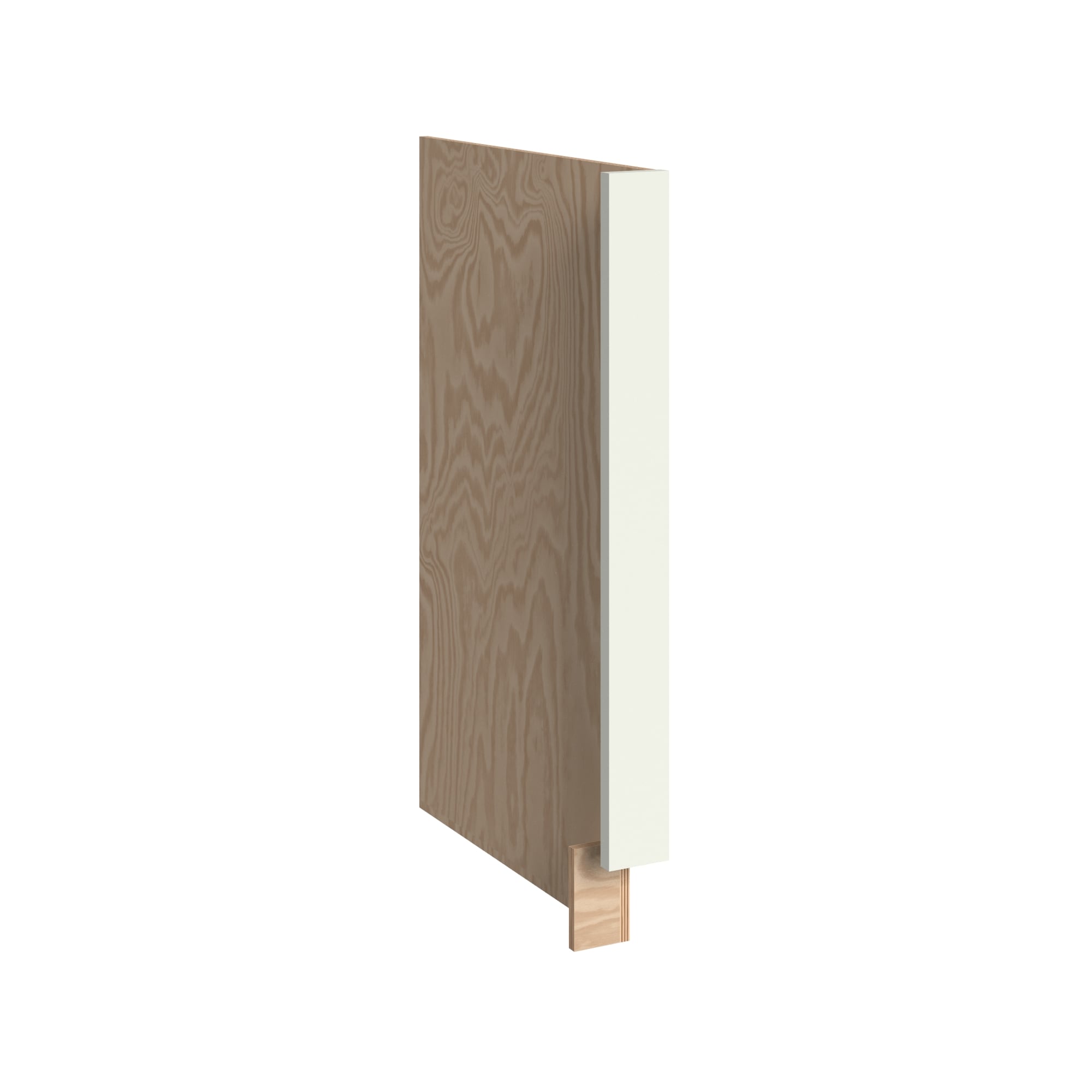 KraftMaid Momentum BEP3RG71 Deveron Cabinet End Panel 3-in W x 34.5-in H x 24-in D Dove White Painted (Base Cabinet End Panel)