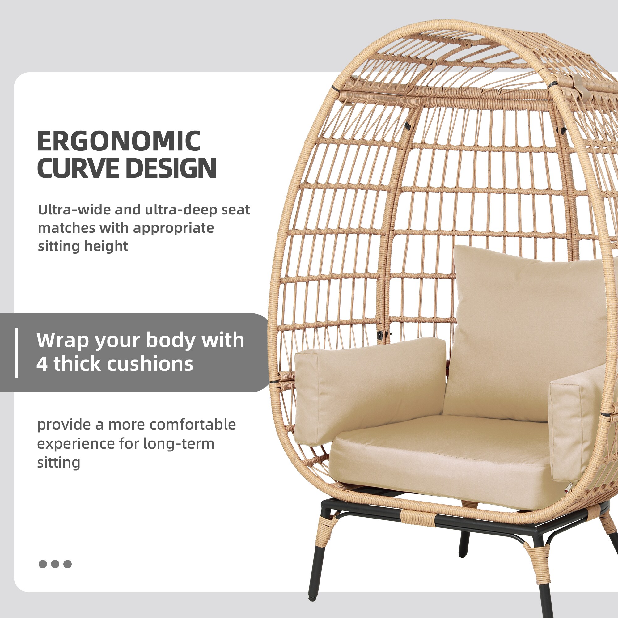 UPHA JDY-BEIGE Patio-Chairs - View #6