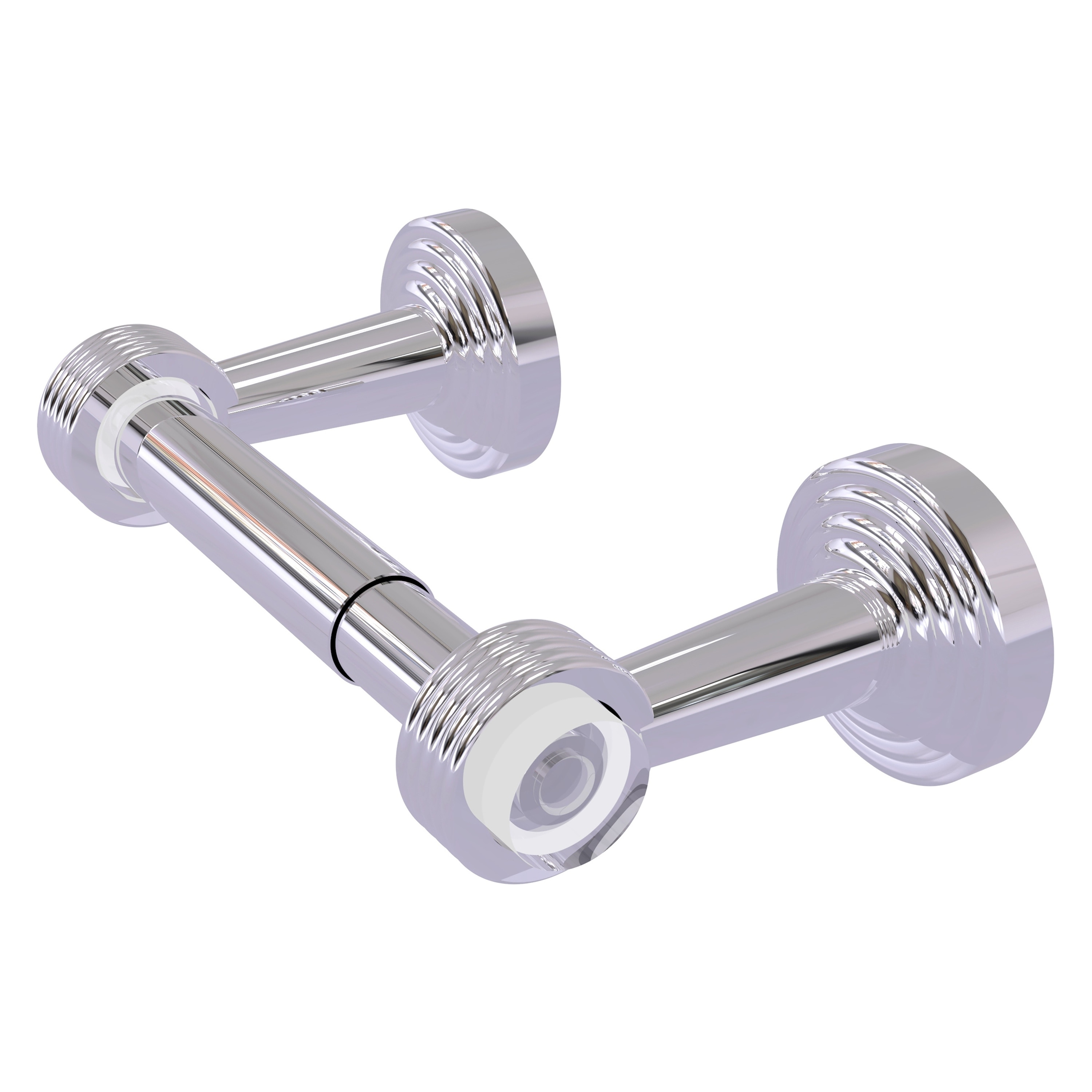 Allied Brass PB-24G-PC Pacific Beach Polished Chrome Wall mount Double post Toilet Paper Holder 1 -Rolls with Storage