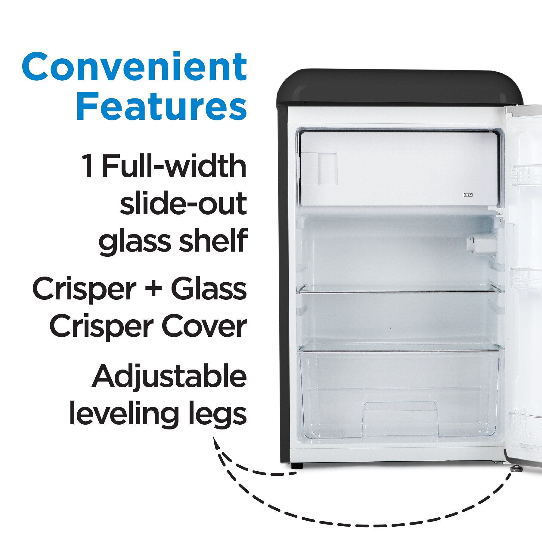 Commercial Cool 4-cu ft Mini Fridge with Freezer (Black)