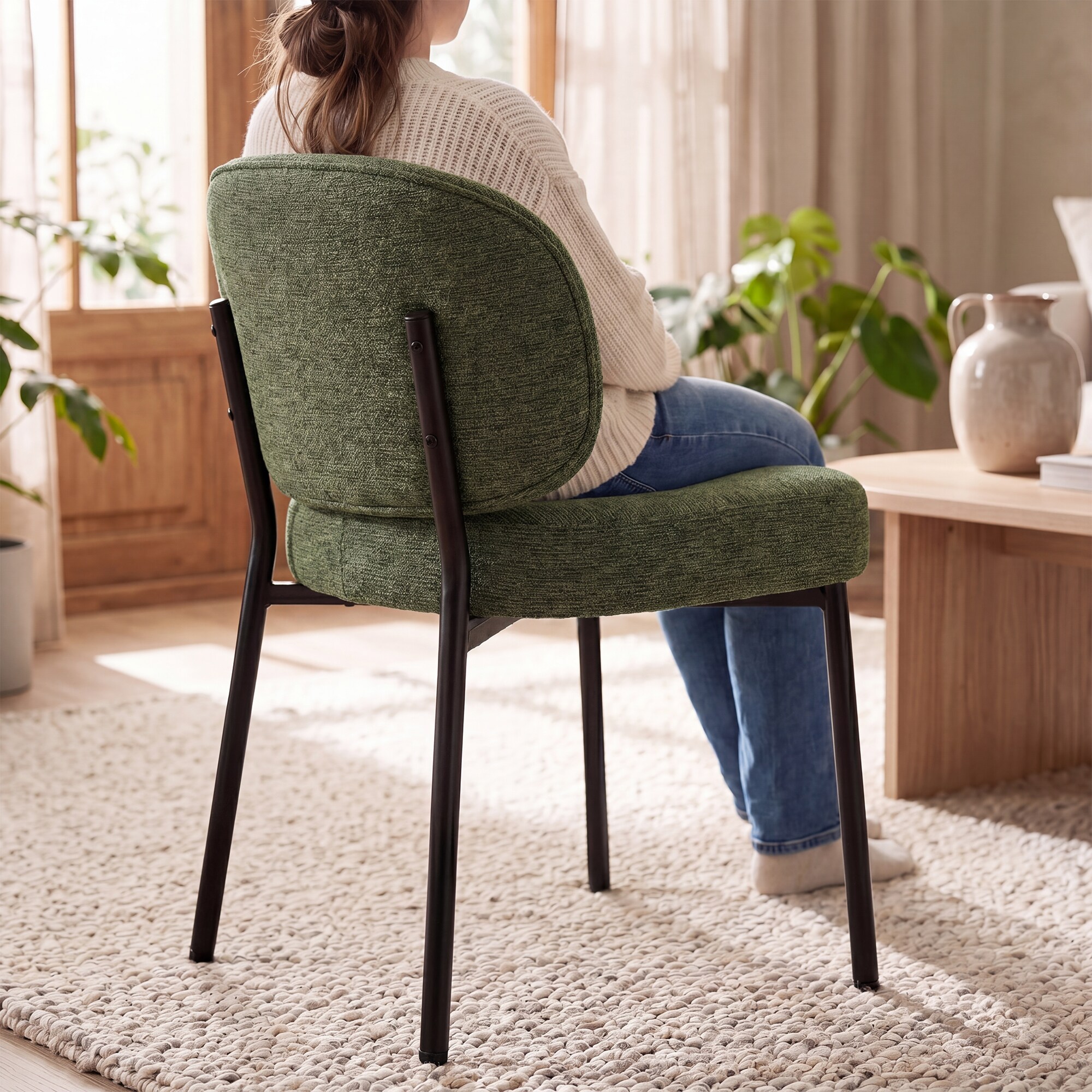 ViviHav LS-DCM31A-GN-FB-2B Dining-Chairs - View #4