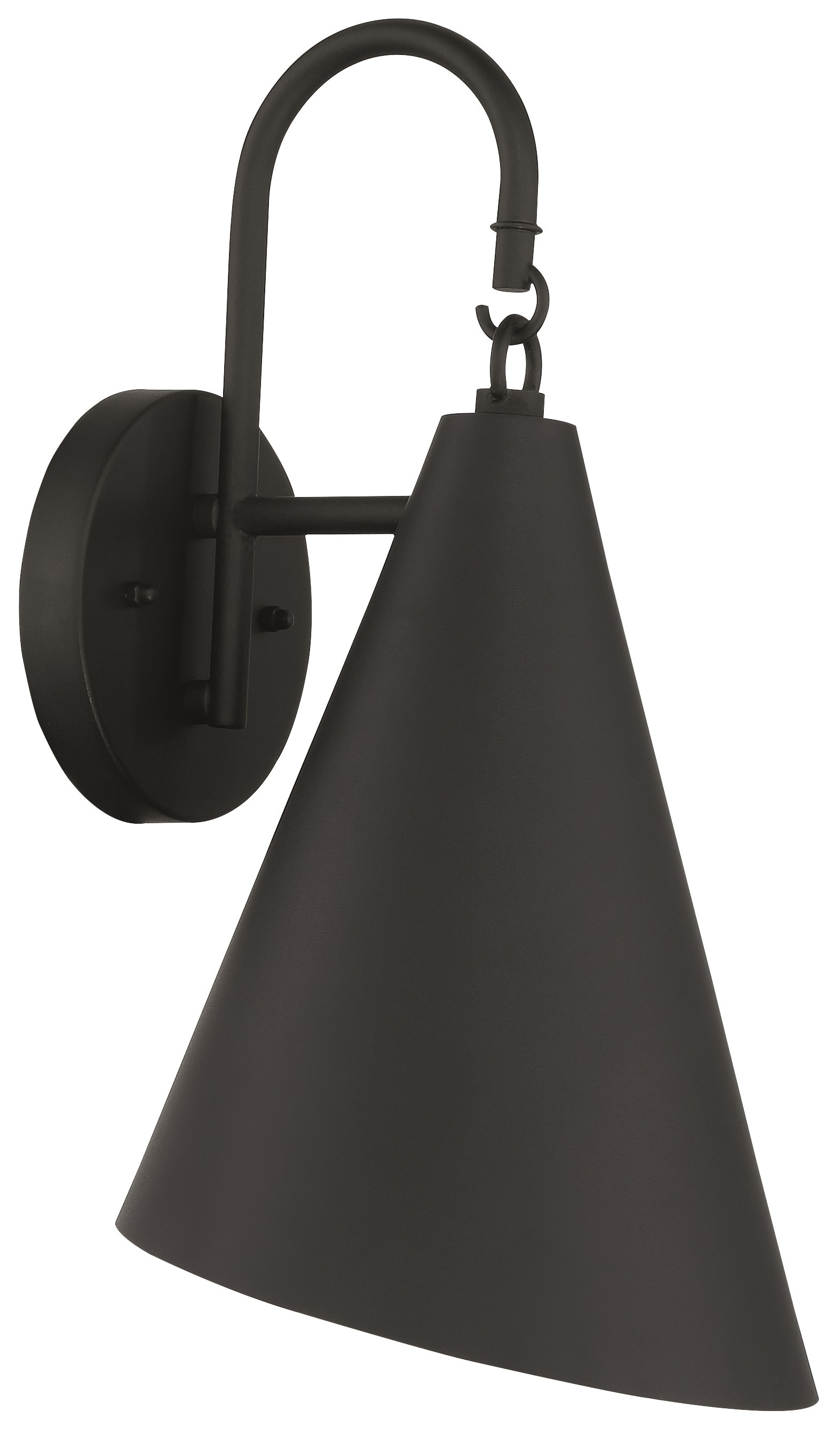 Sand Coal Black Dimmable Outdoor Wall Sconce
