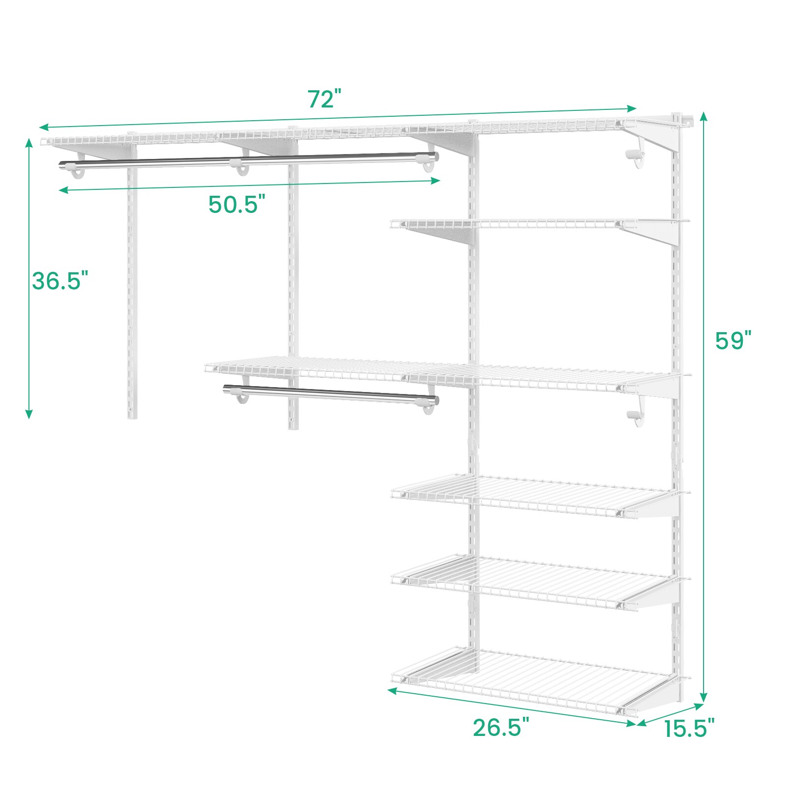 Slickblue D-CO-HW51566WH Garment-Racks - View #4