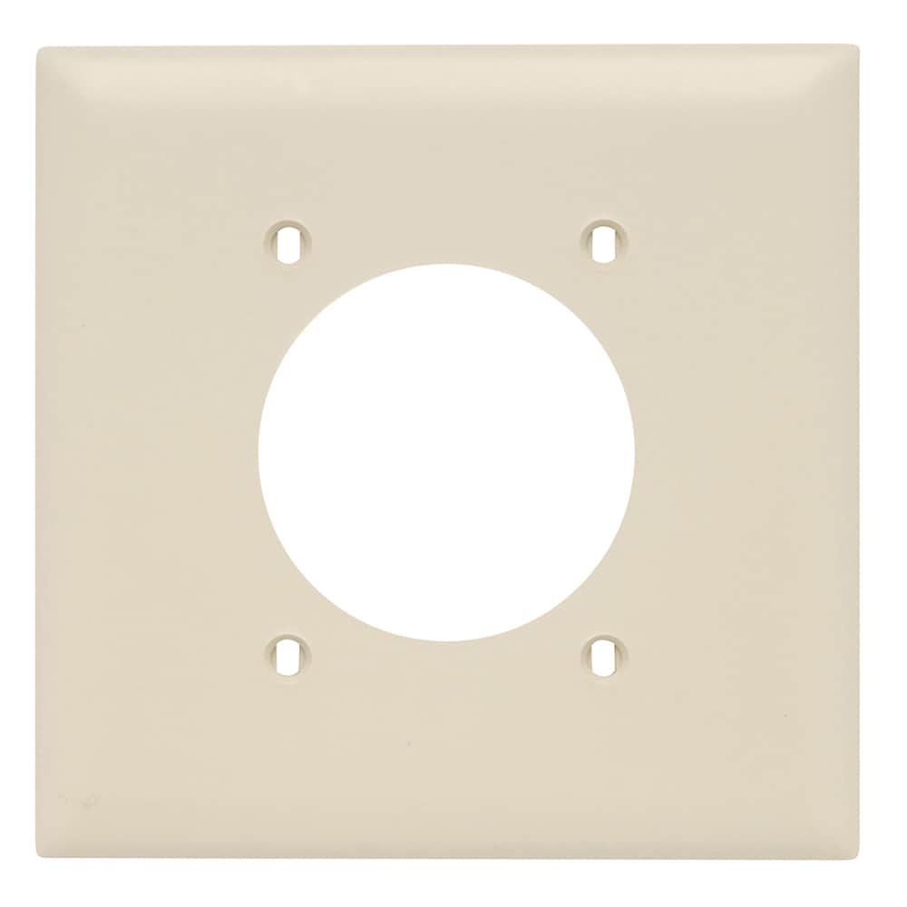 Legrand Pass And Seymour 2 Gang Midsize Ivory Nylon Indoor Round Wall   08516468 