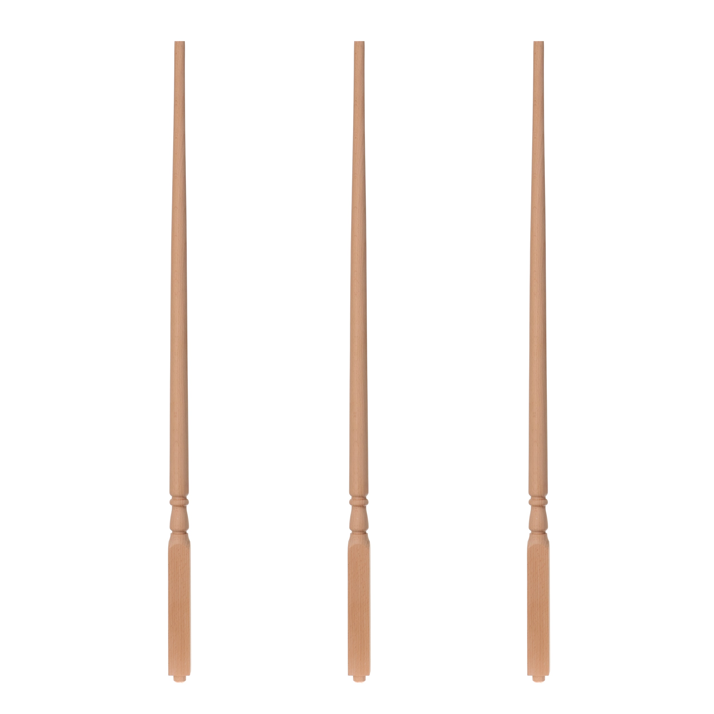 RELIABILT WG501541EBCH 41-in x 1.25-in Decorative Eurobeech Pin Top Beechwood Turned Stair Baluster (3-Pack)