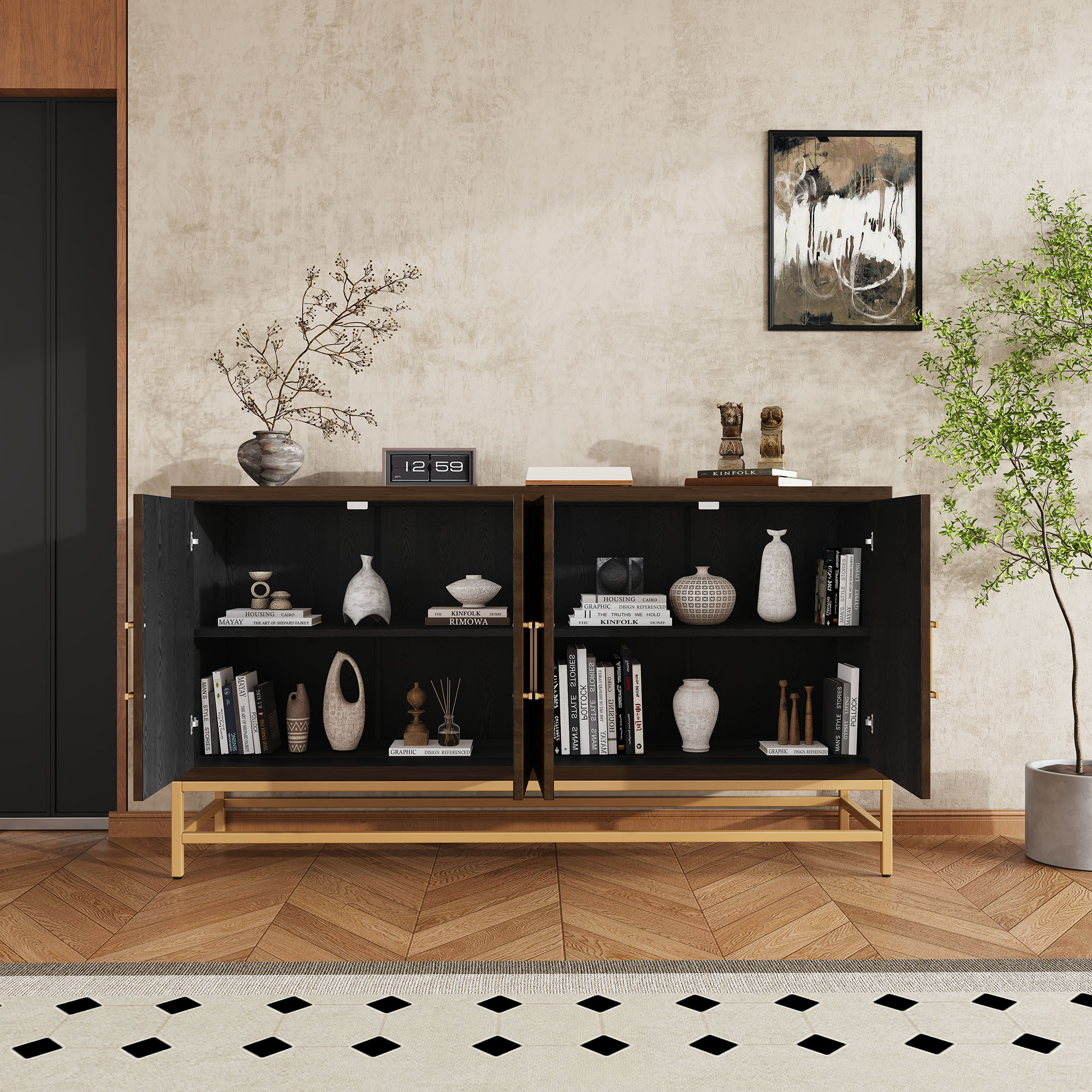 SINOFURN SYA330188BK Dining-Kitchen-Storarge - View #6