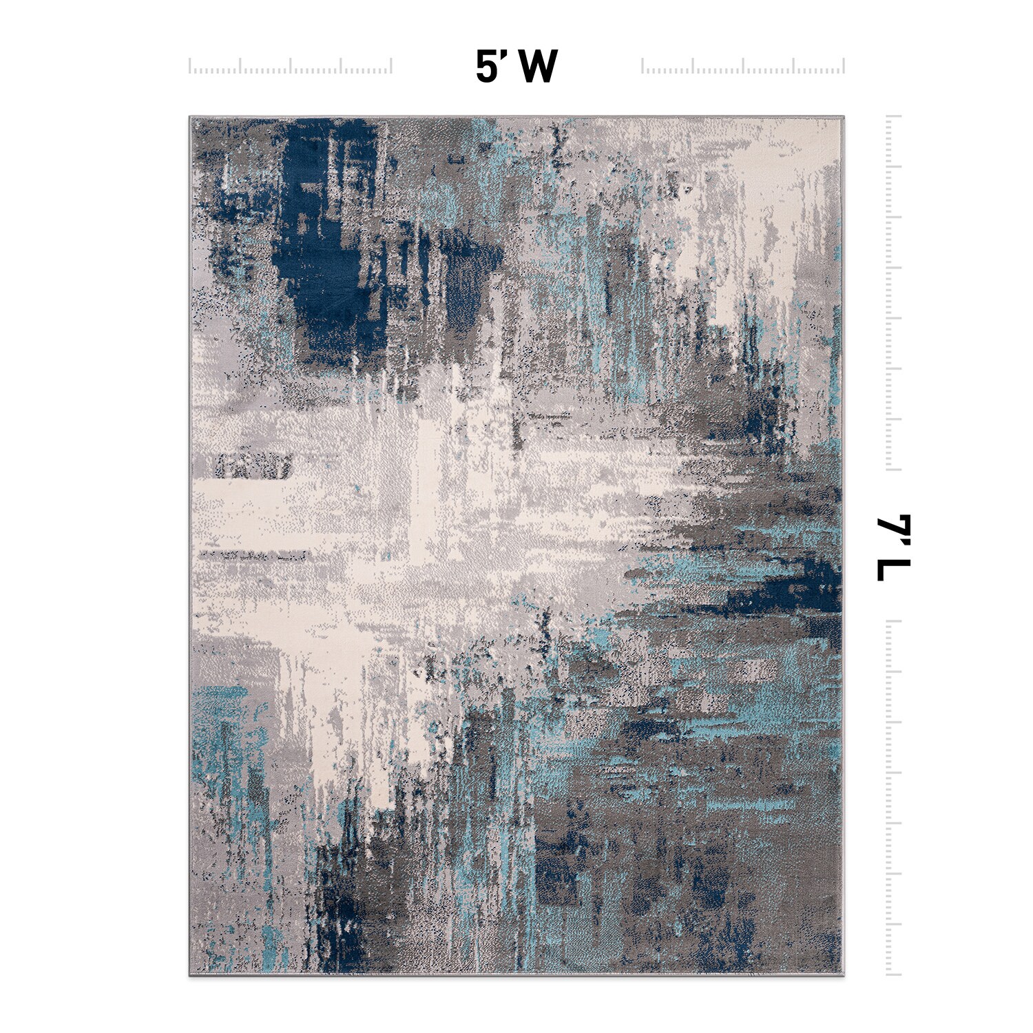 World Rug Gallery 4055BLUE5X7 rugs - View #2
