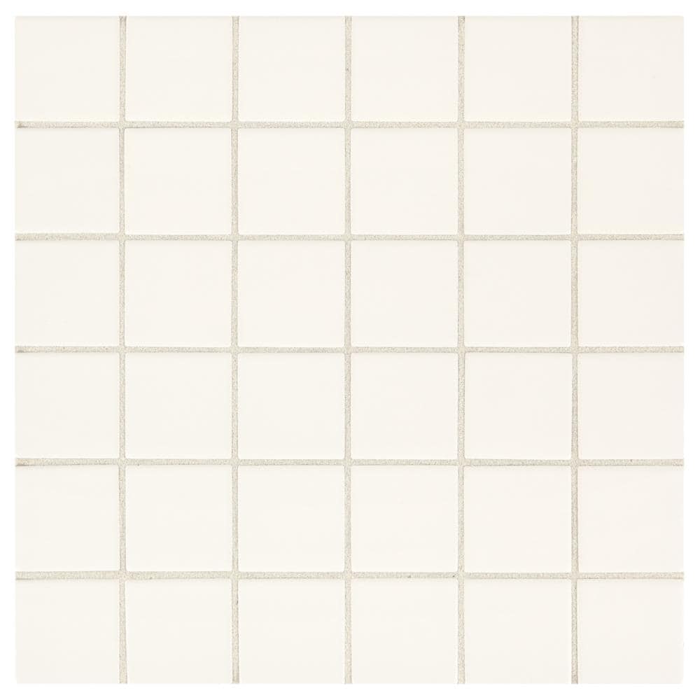 American Olean WD11SWATCHLWS Sample- Weddington White 3-in x 6-in Glazed Ceramic Patterned Wall Tile