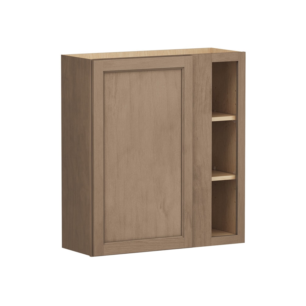 Shenandoah Glasson 33-in W x 36-in H x 12-in D Almond Stained Blind Wall Fully Assembled Cabinet Recessed Panel Transitional