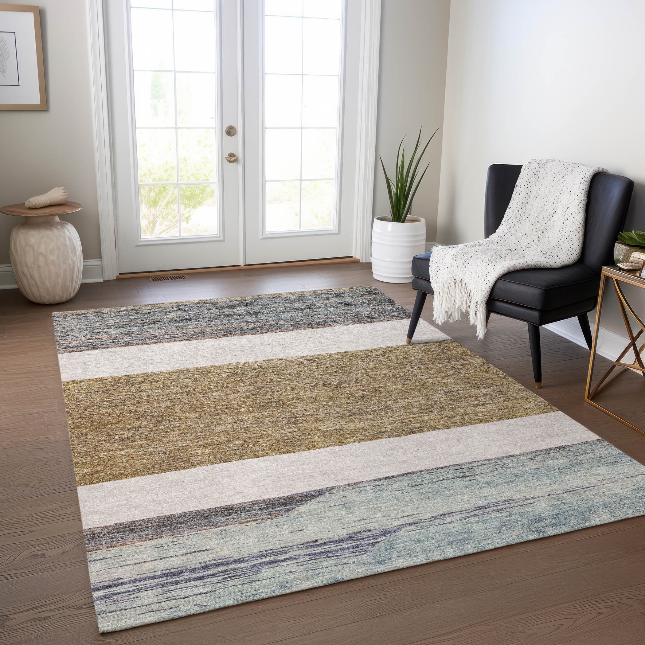 Addison Rugs ACN1624MO9X12 Chantille ACN1624MO 9 x 12 (ft) Loomed Mocha Rectangular Indoor/Outdoor Machine washable Pet Friendly Area rug