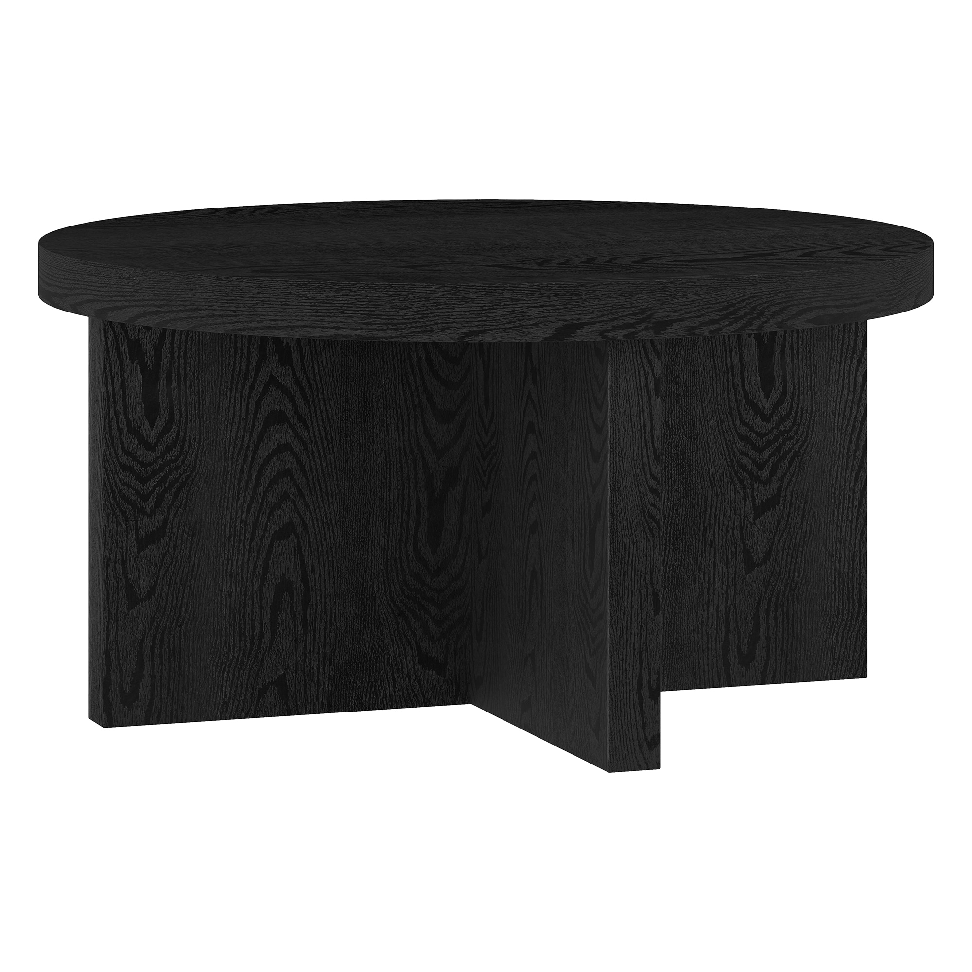 Hailey Home CT2051 Elna Black Grain MDF Scandinavian Coffee Table